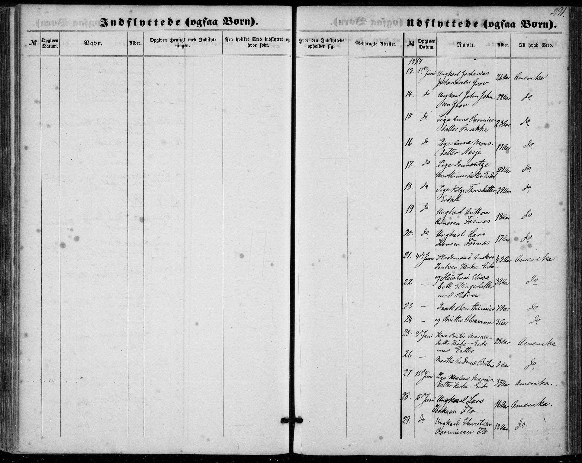 Stryn Sokneprestembete, SAB/A-82501: Parish register (official) no. A 3, 1862-1877, p. 291