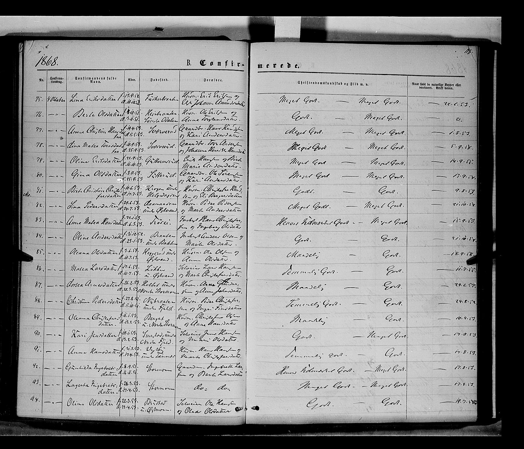 Nord-Odal prestekontor, SAH/PREST-032/H/Ha/Haa/L0004: Parish register (official) no. 4, 1866-1873, p. 118