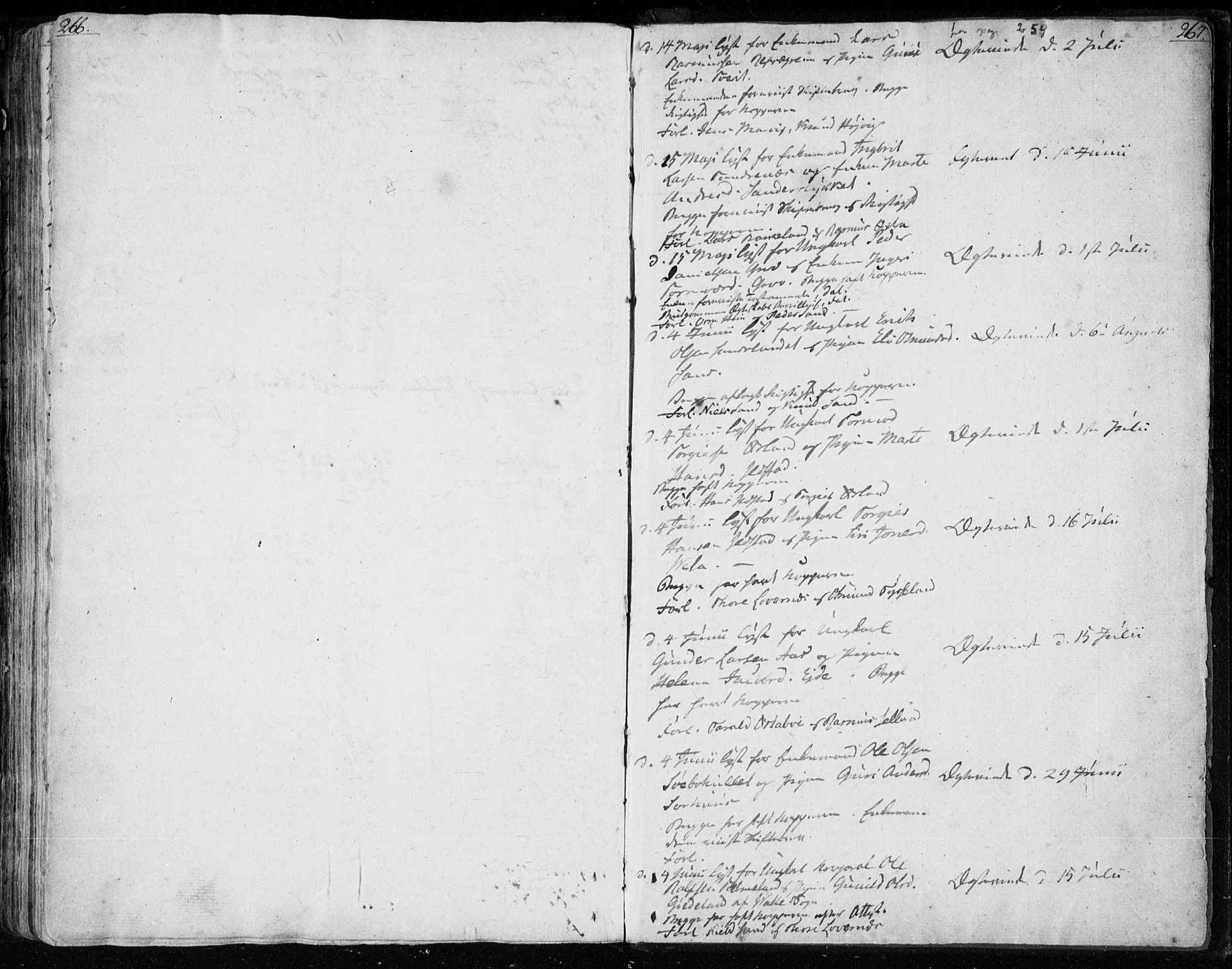 Jelsa sokneprestkontor, SAST/A-101842/01/IV: Parish register (official) no. A 4, 1796-1816, p. 266-267