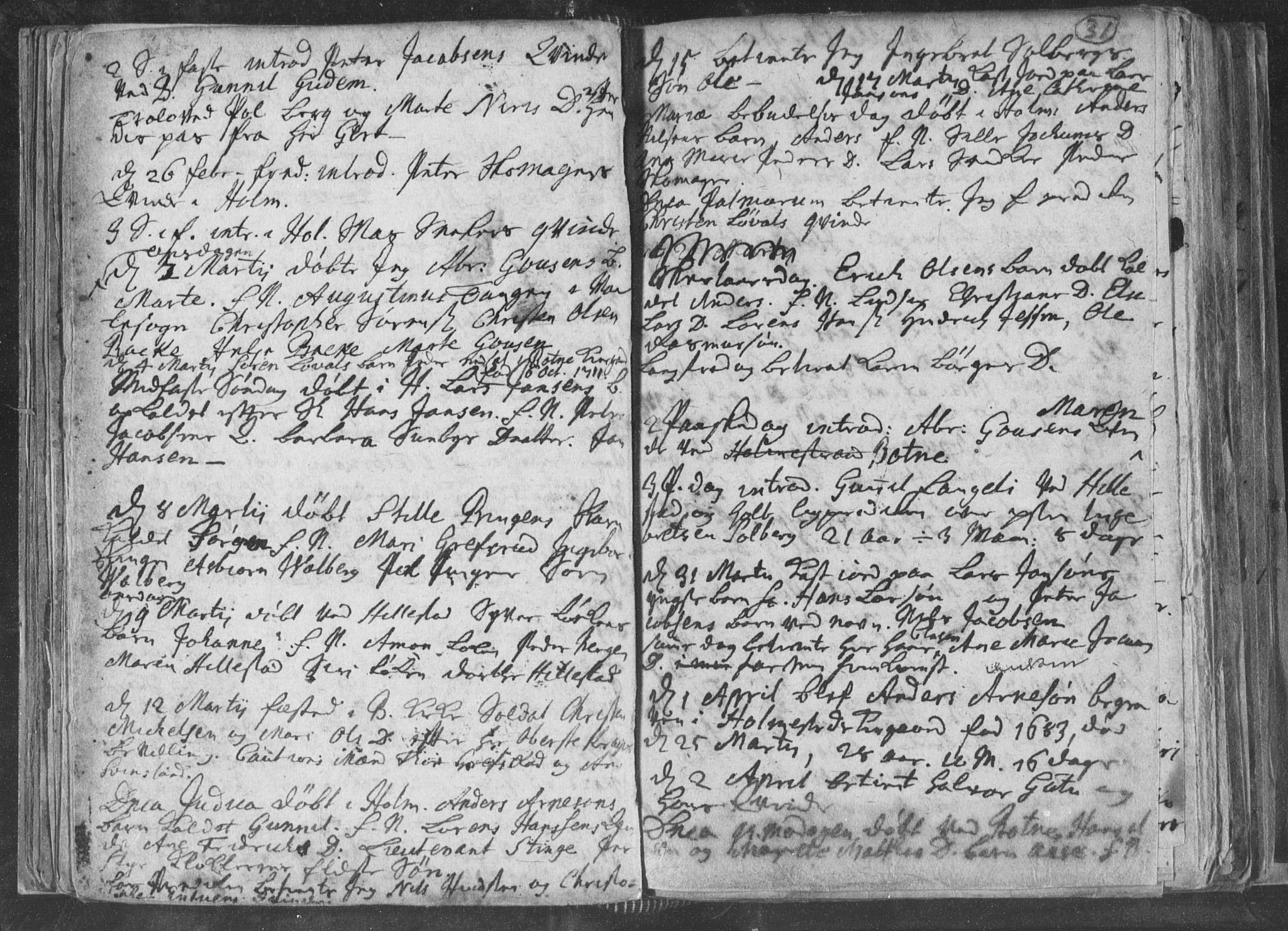 Botne kirkebøker, AV/SAKO-A-340/F/Fa/L0001b: Parish register (official) no. I 1B, 1707-1722, p. 31