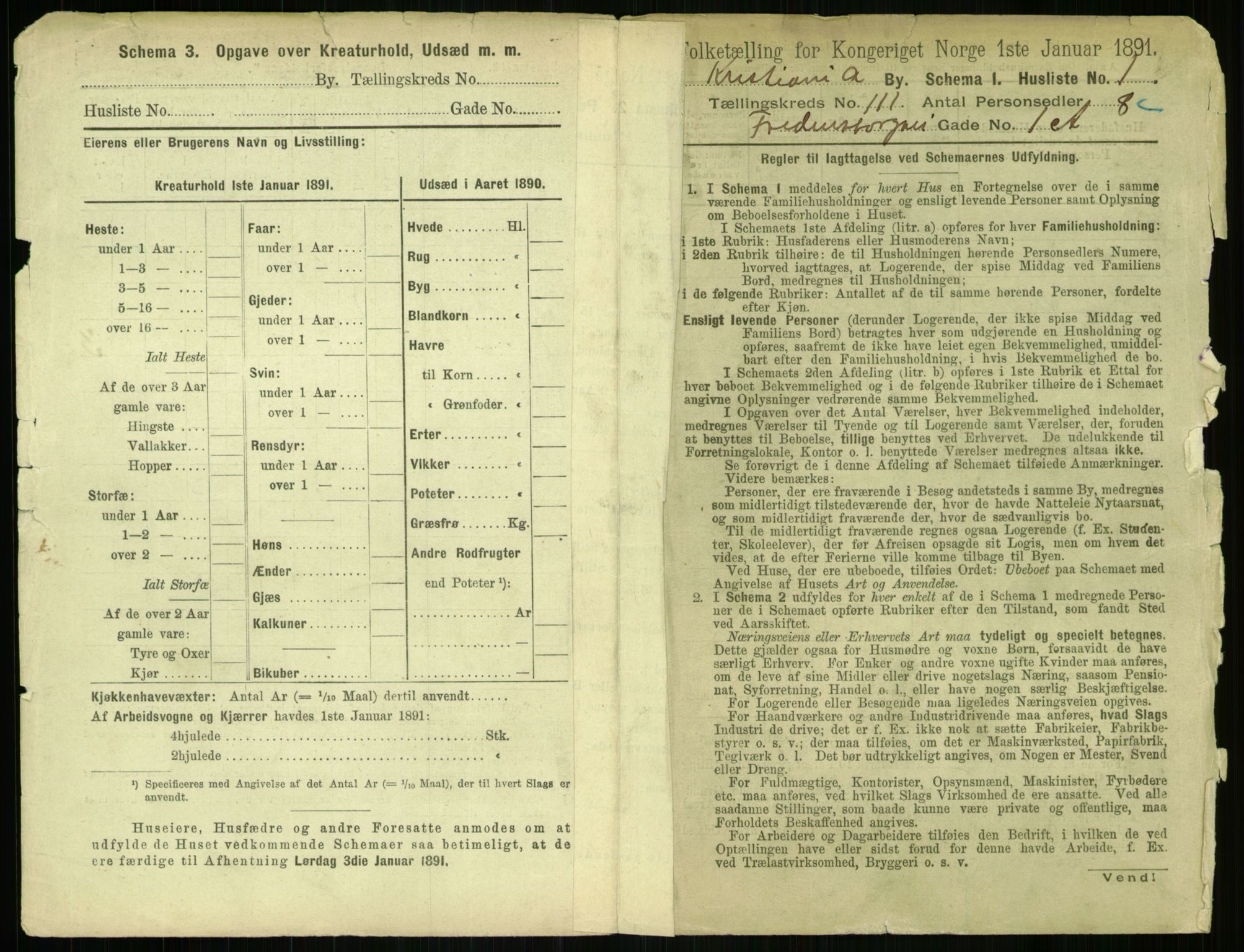 RA, 1891 census for 0301 Kristiania, 1891, p. 57822