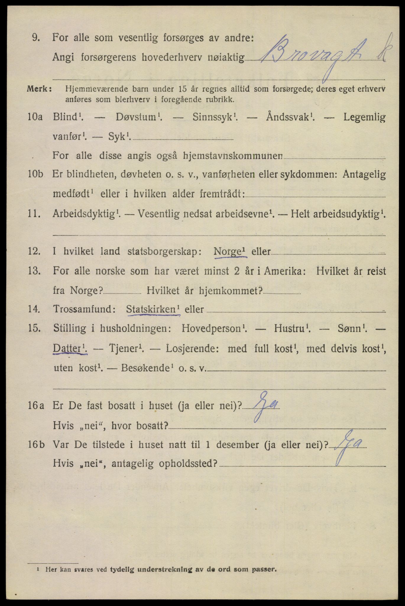 SAKO, 1920 census for Porsgrunn, 1920, p. 19932