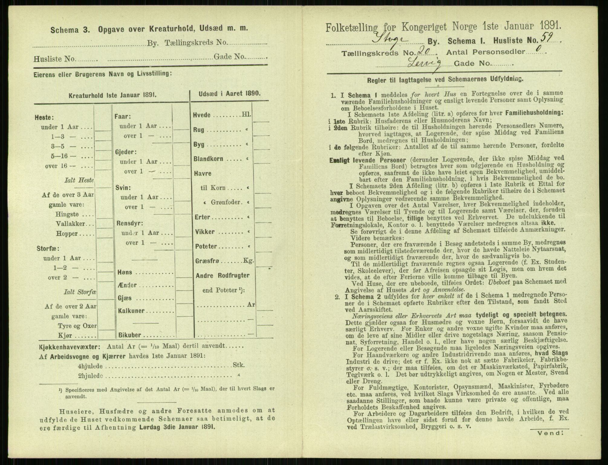 RA, 1891 census for 1103 Stavanger, 1891, p. 3907