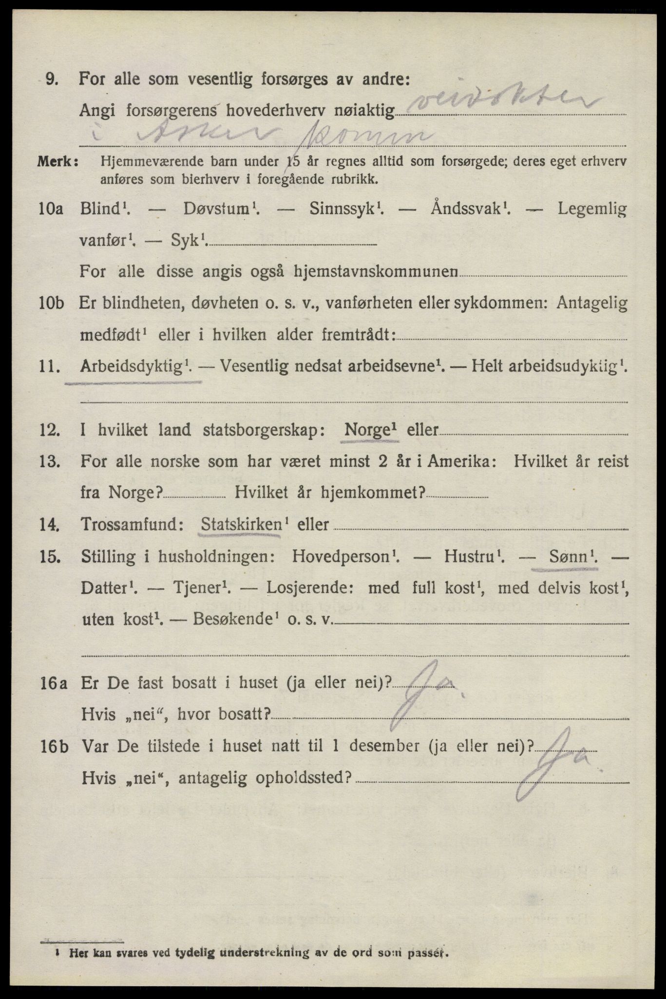 SAO, 1920 census for Asker, 1920, p. 3535