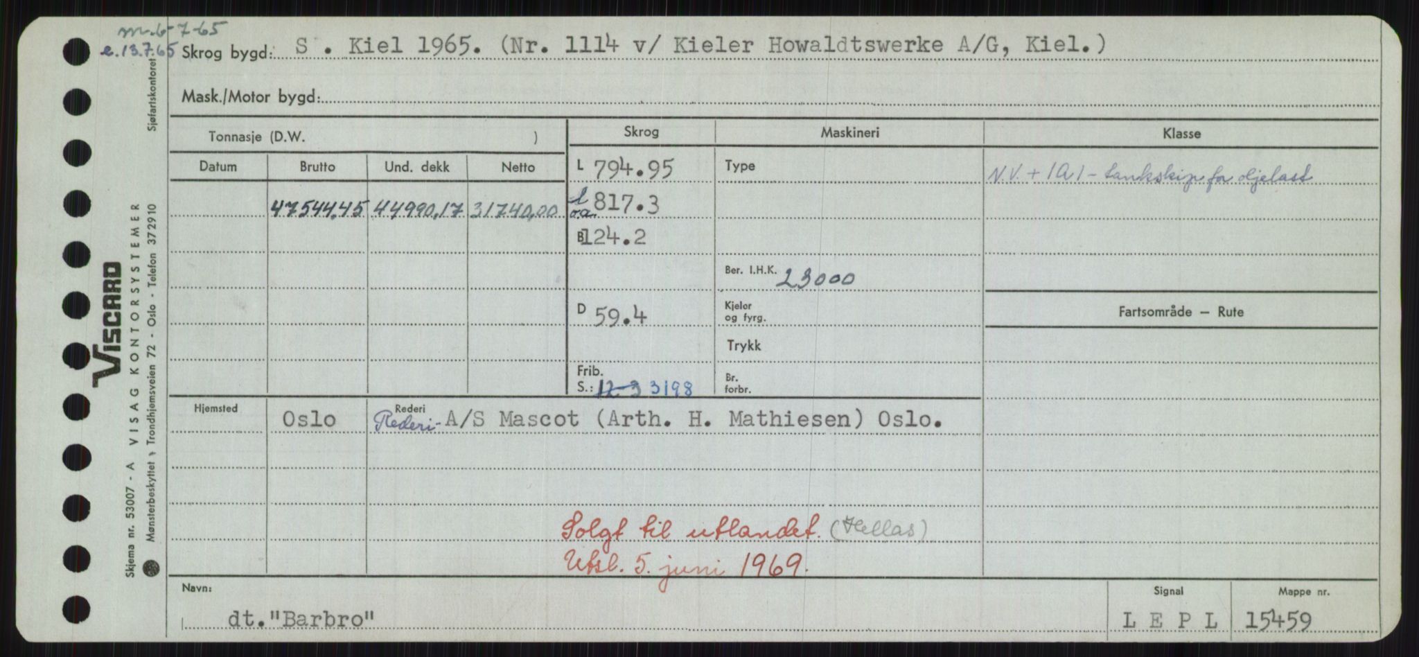 Sjøfartsdirektoratet med forløpere, Skipsmålingen, RA/S-1627/H/Hd/L0003: Fartøy, B-Bev, p. 257