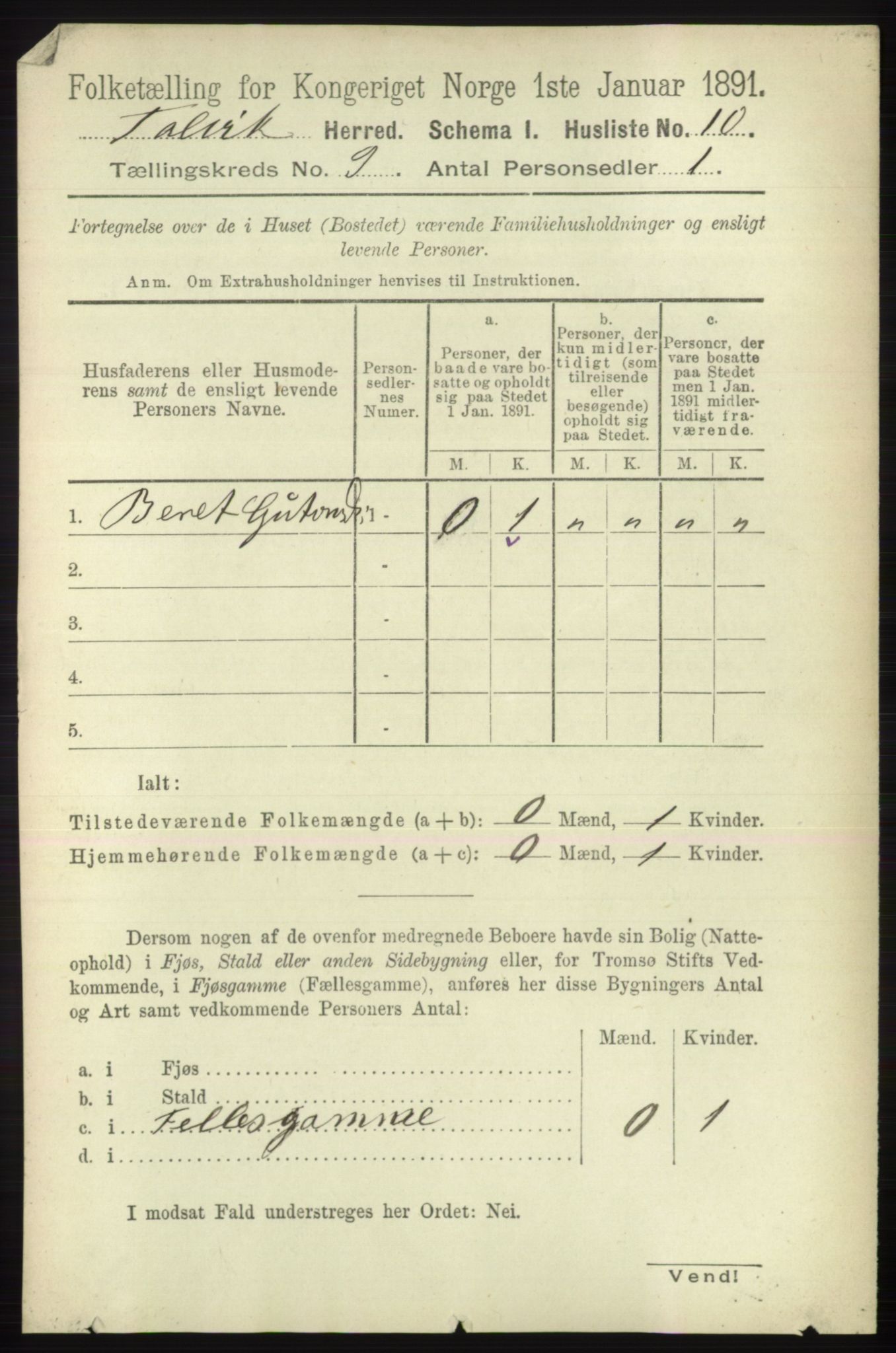 RA, 1891 census for 2013 Talvik, 1891, p. 2153