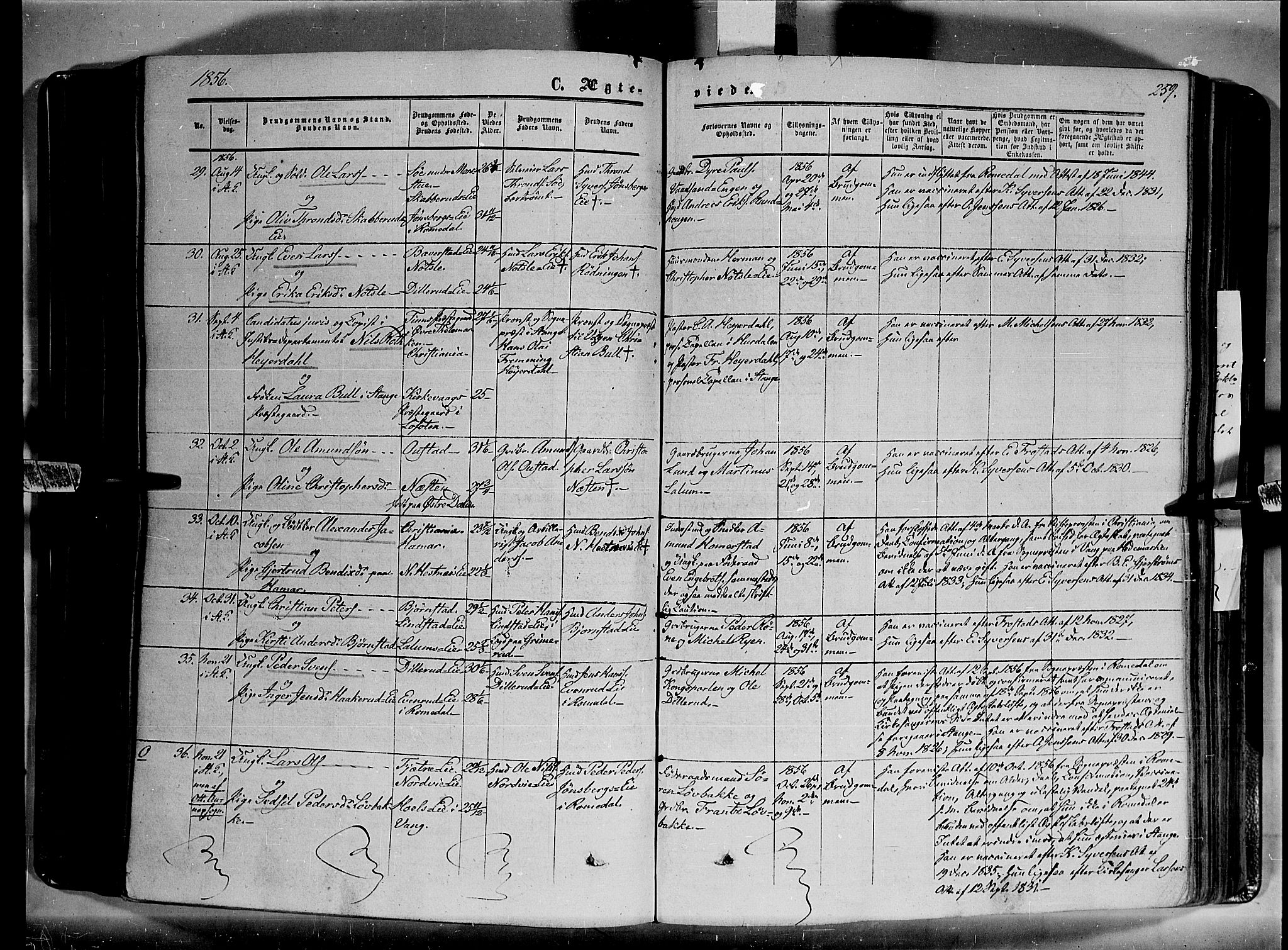 Stange prestekontor, AV/SAH-PREST-002/K/L0012: Parish register (official) no. 12, 1852-1862, p. 259