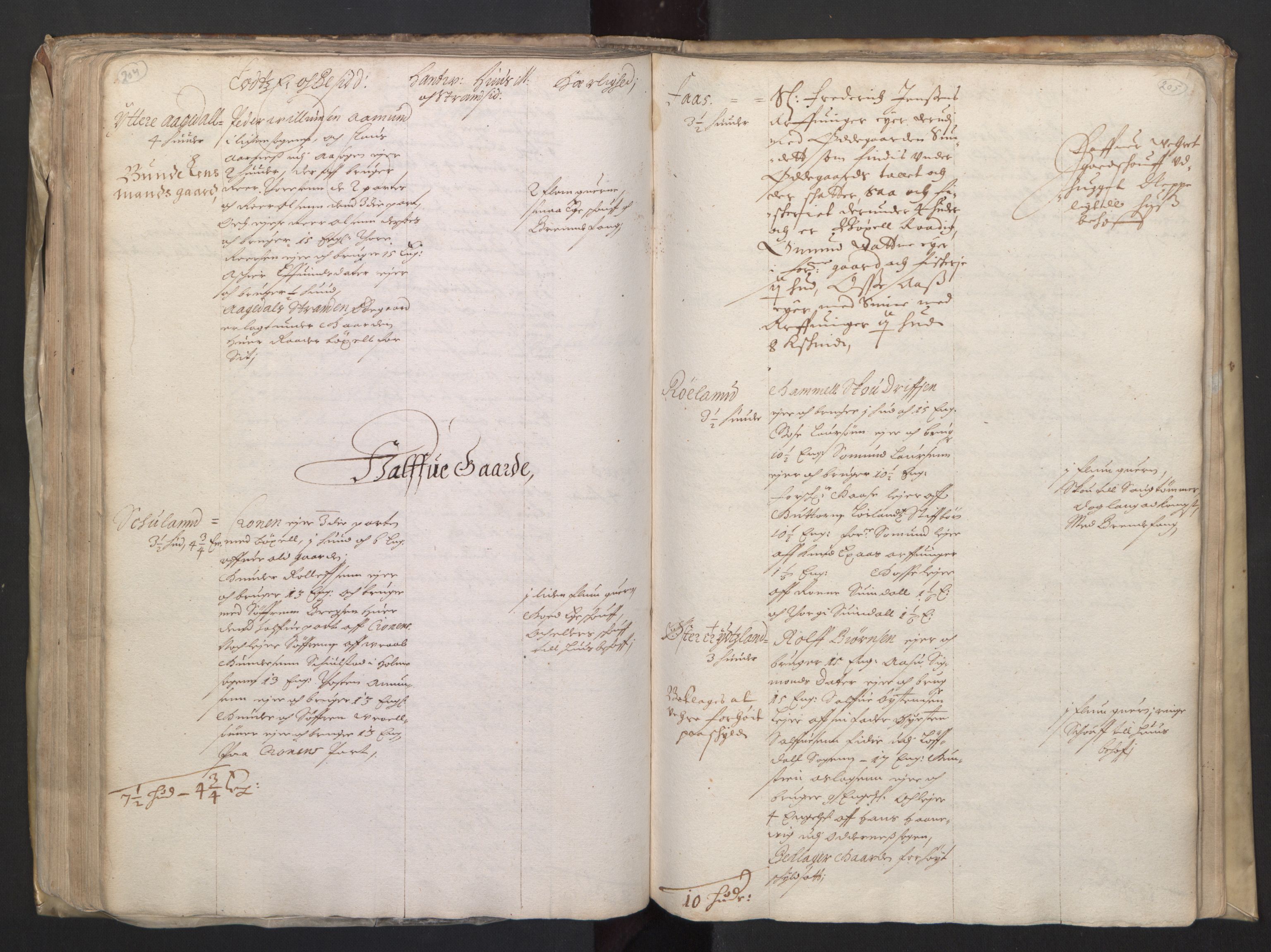 Rentekammeret inntil 1814, Realistisk ordnet avdeling, RA/EA-4070/L/L0020/0004: Agder lagdømme: / Alminnelig jordebok. Lista len, 1661, p. 204-205