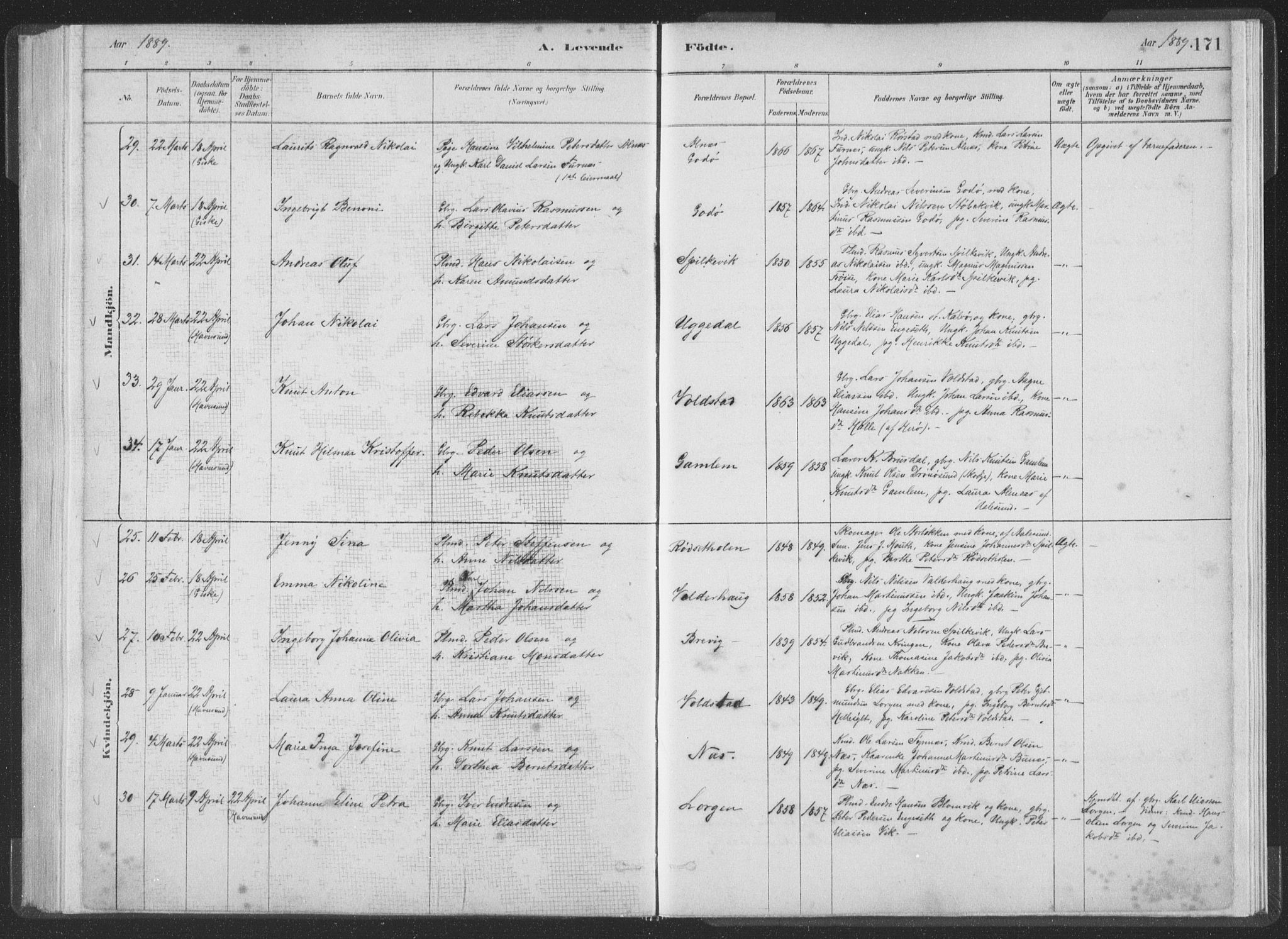 Ministerialprotokoller, klokkerbøker og fødselsregistre - Møre og Romsdal, AV/SAT-A-1454/528/L0401: Parish register (official) no. 528A12I, 1880-1920, p. 171