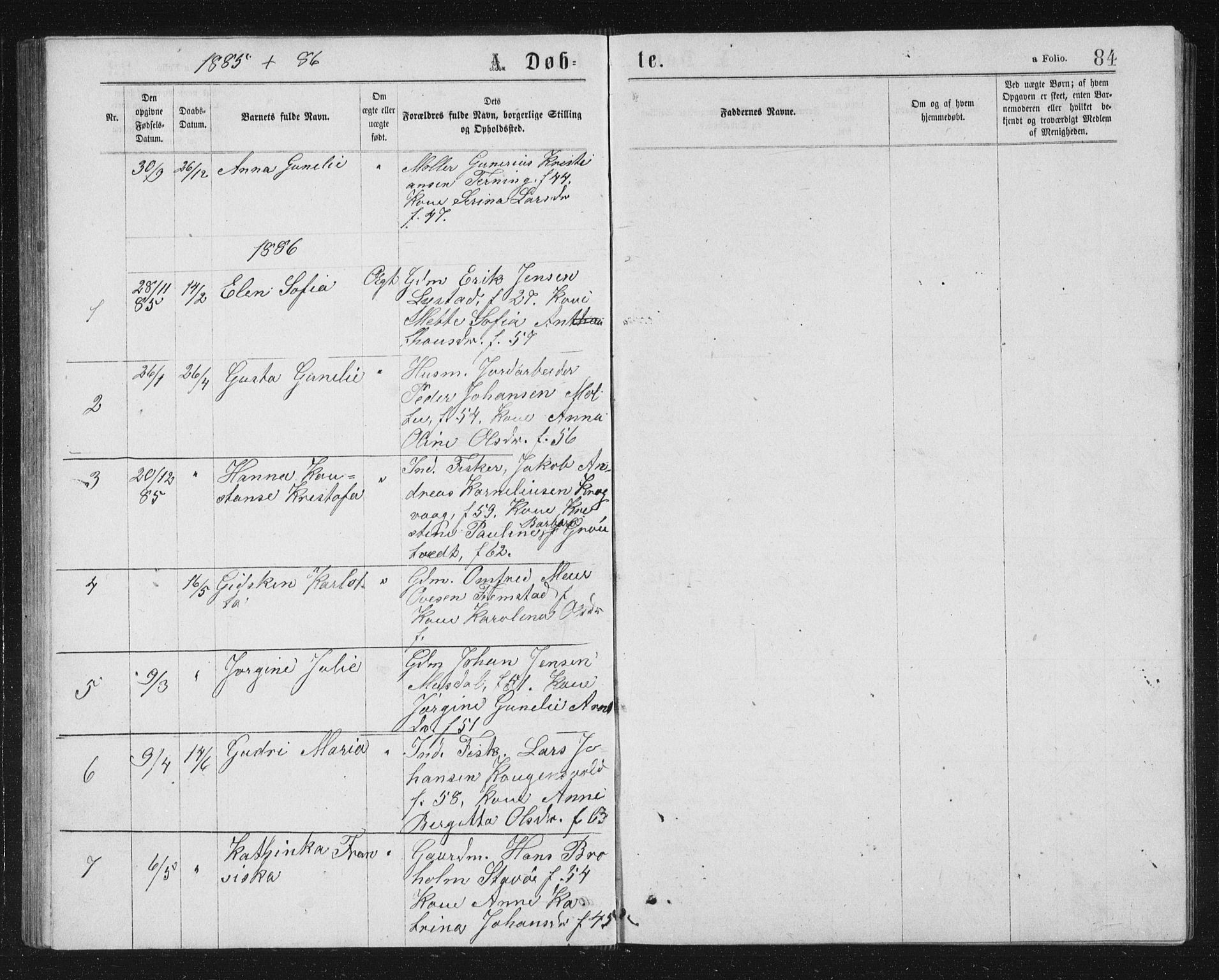 Ministerialprotokoller, klokkerbøker og fødselsregistre - Sør-Trøndelag, SAT/A-1456/662/L0756: Parish register (copy) no. 662C01, 1869-1891, p. 84