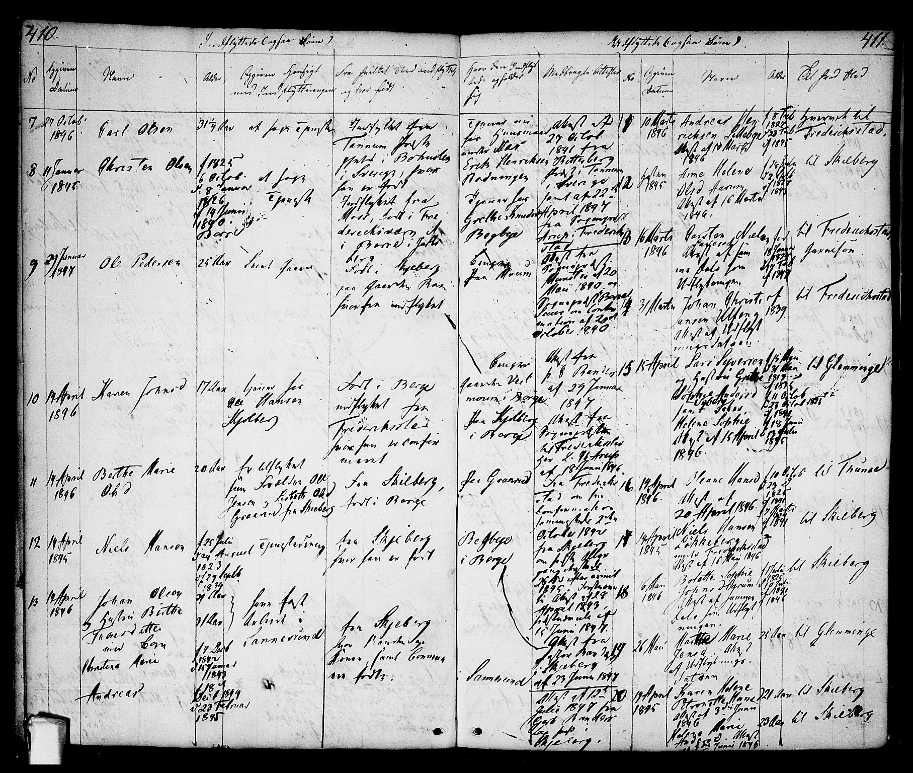 Borge prestekontor Kirkebøker, AV/SAO-A-10903/F/Fa/L0004: Parish register (official) no. I 4, 1836-1848, p. 410-411