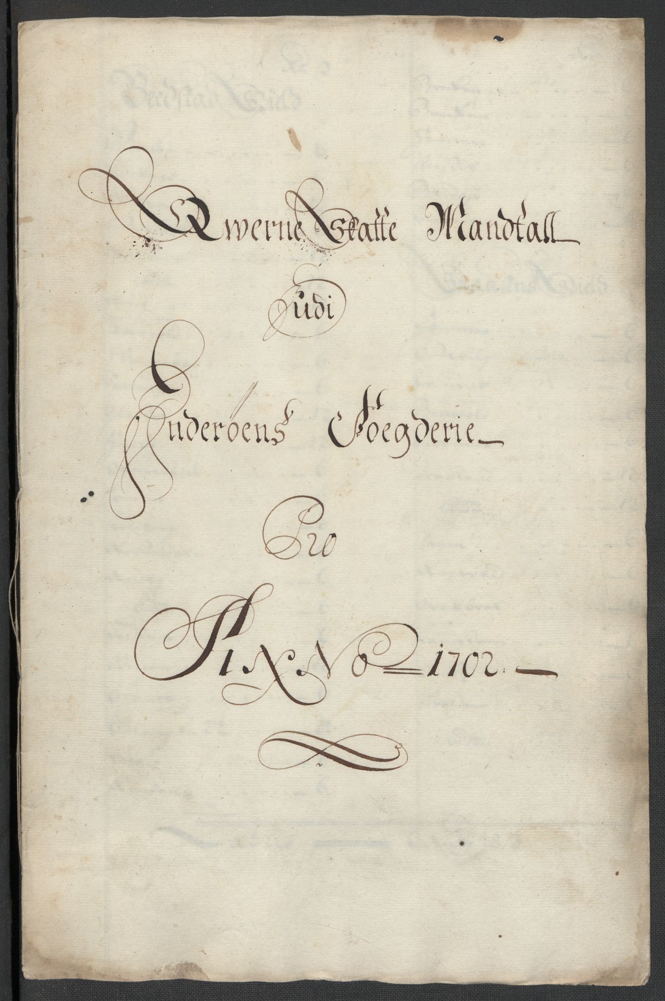 Rentekammeret inntil 1814, Reviderte regnskaper, Fogderegnskap, RA/EA-4092/R63/L4312: Fogderegnskap Inderøy, 1701-1702, p. 339
