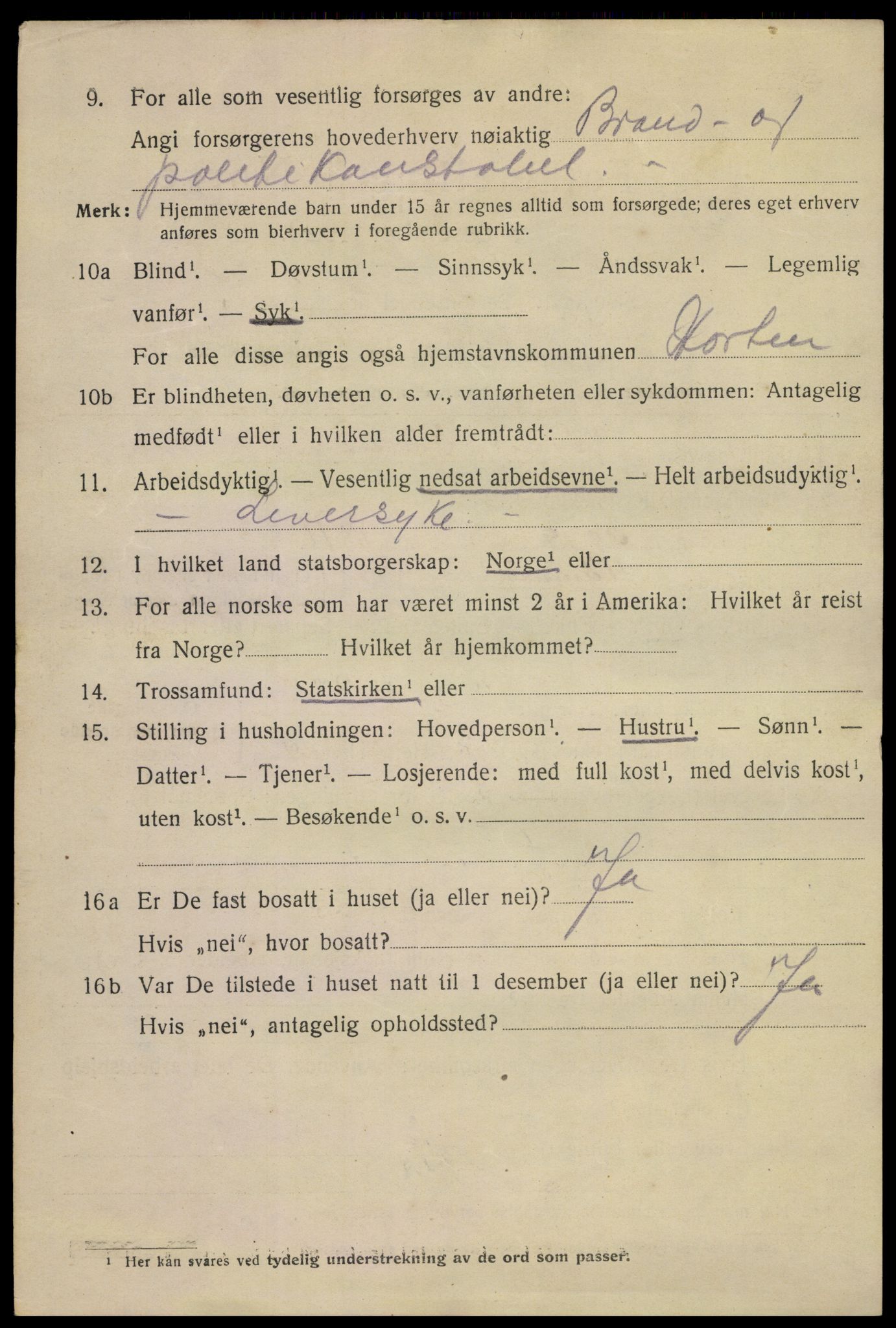 SAKO, 1920 census for Horten, 1920, p. 13462