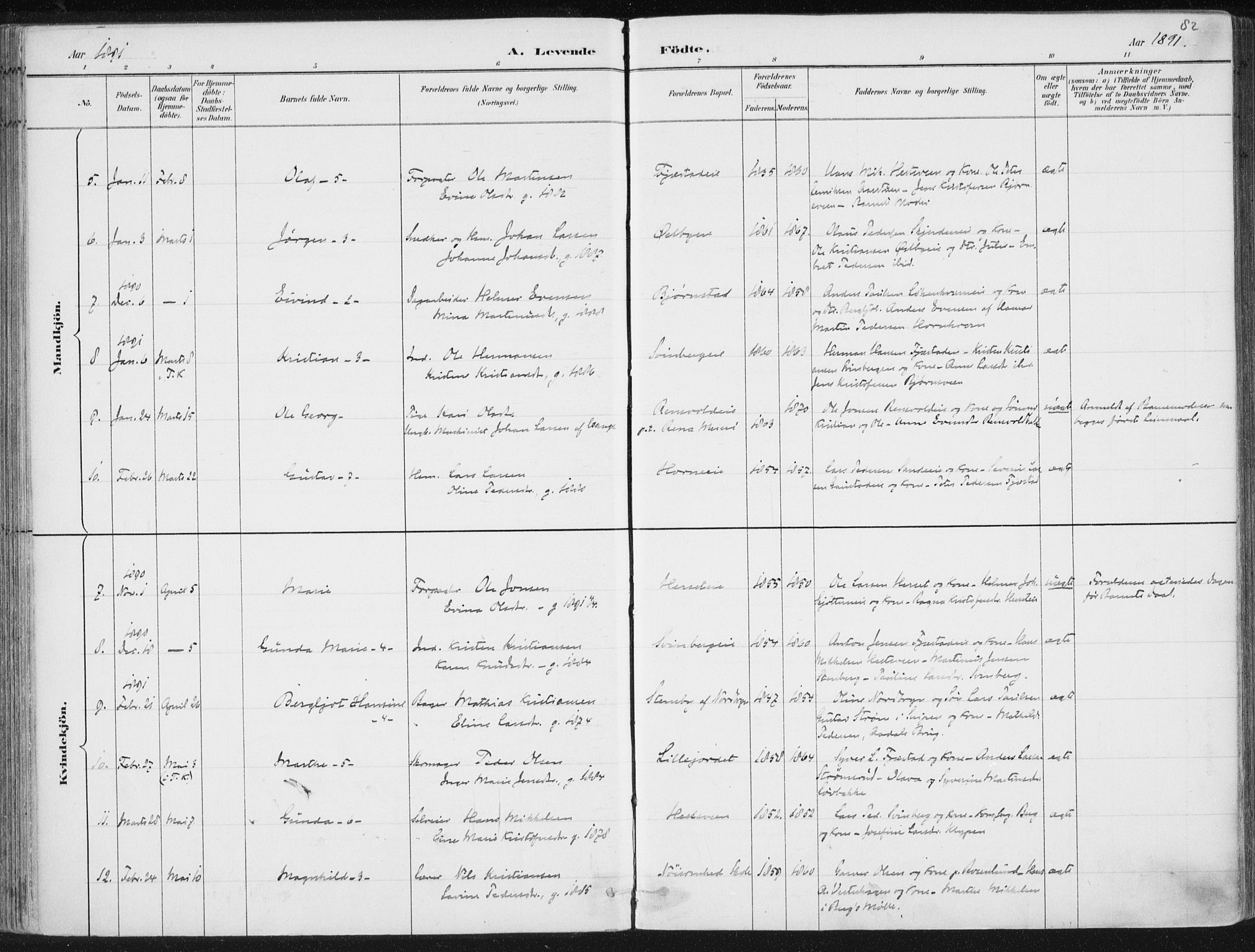 Romedal prestekontor, SAH/PREST-004/K/L0010: Parish register (official) no. 10, 1880-1895, p. 82