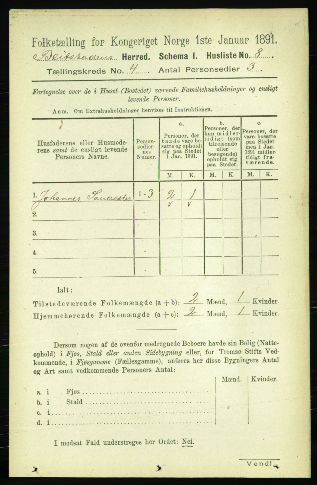 RA, 1891 census for 1727 Beitstad, 1891, p. 973