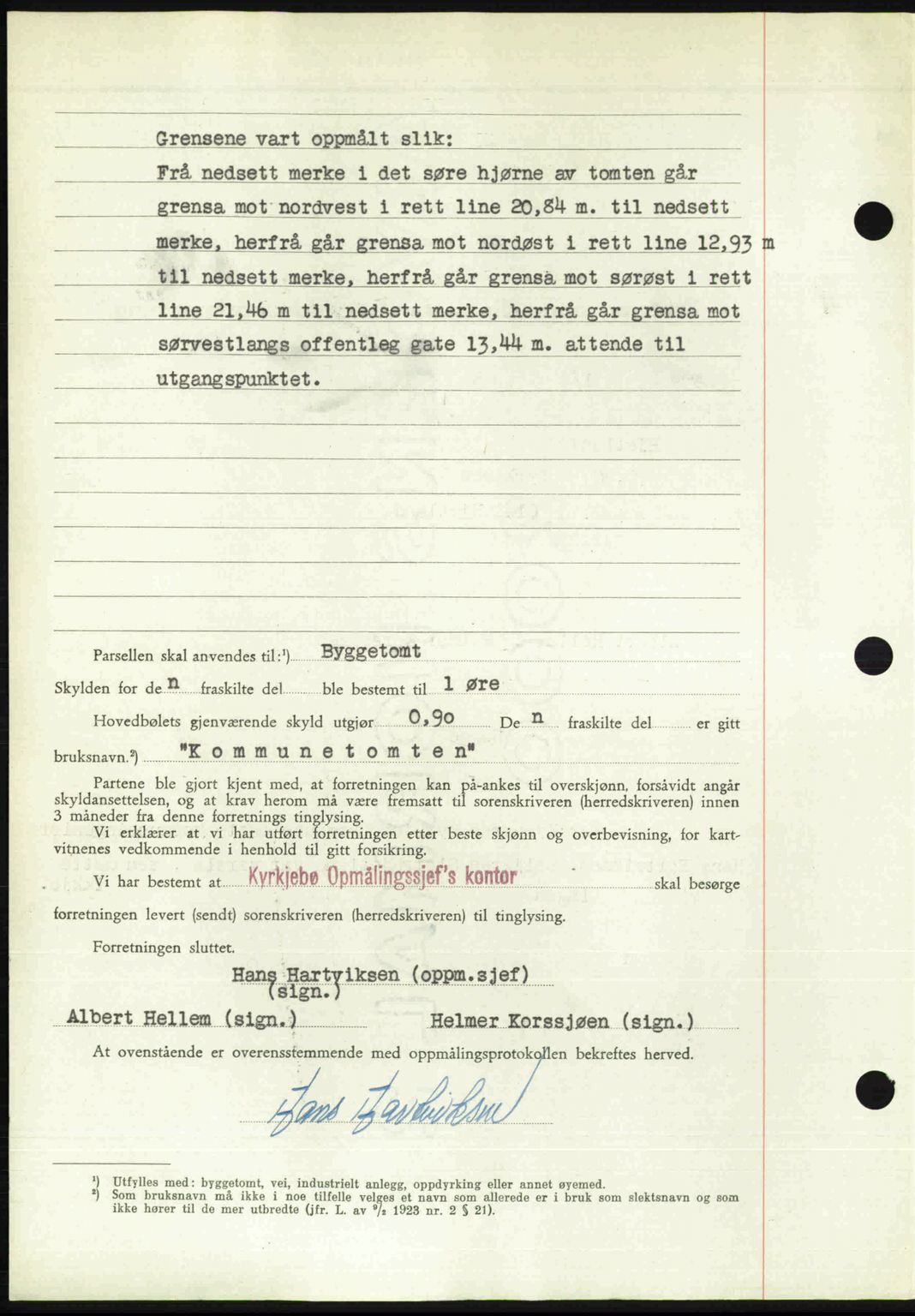 Ytre Sogn tingrett, SAB/A-2601/1/G/Gbb/L0009: Mortgage book no. A6 - A7 (B4), 1950-1950, Diary no: : 916/1950