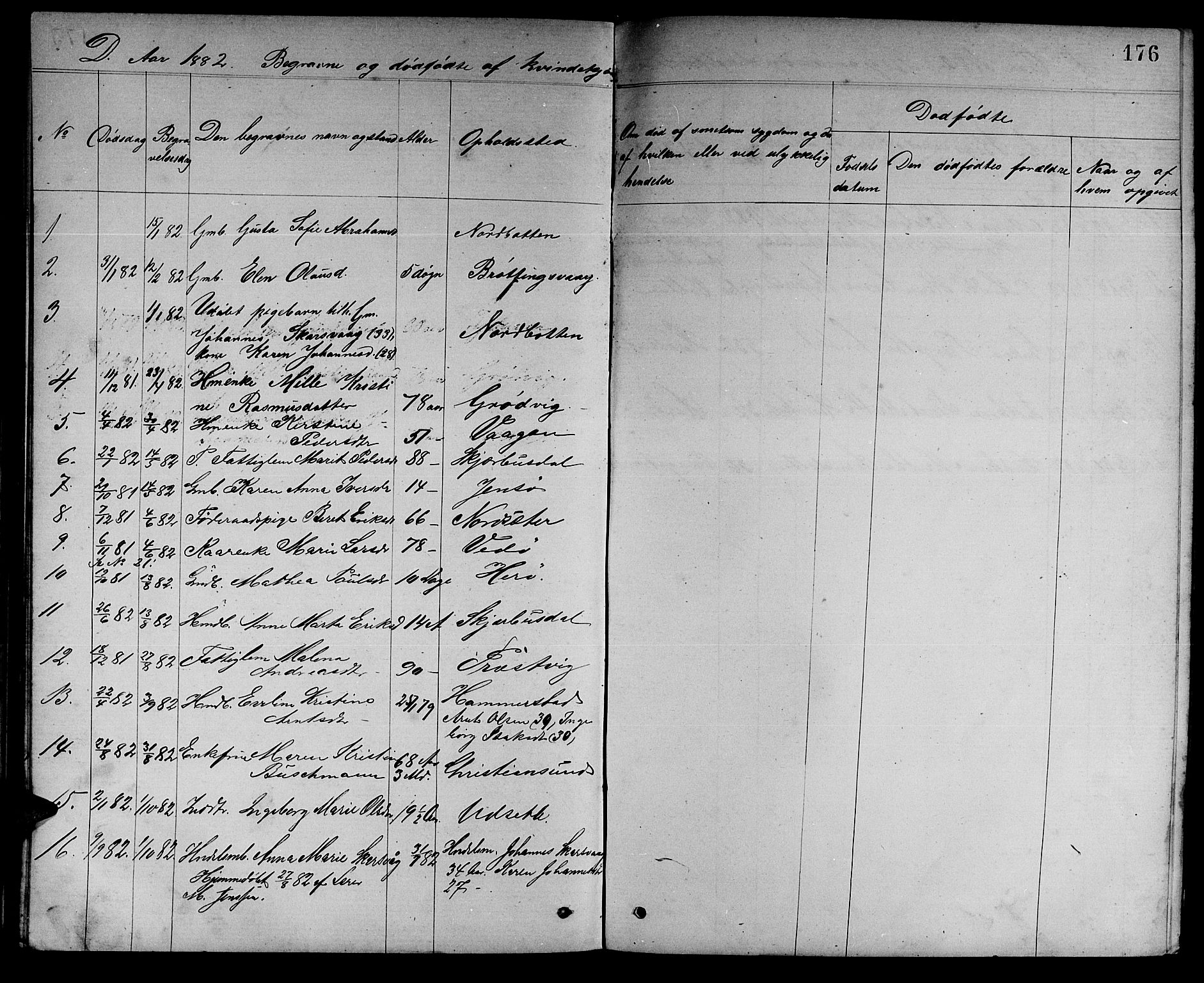 Ministerialprotokoller, klokkerbøker og fødselsregistre - Sør-Trøndelag, SAT/A-1456/637/L0561: Parish register (copy) no. 637C02, 1873-1882, p. 176