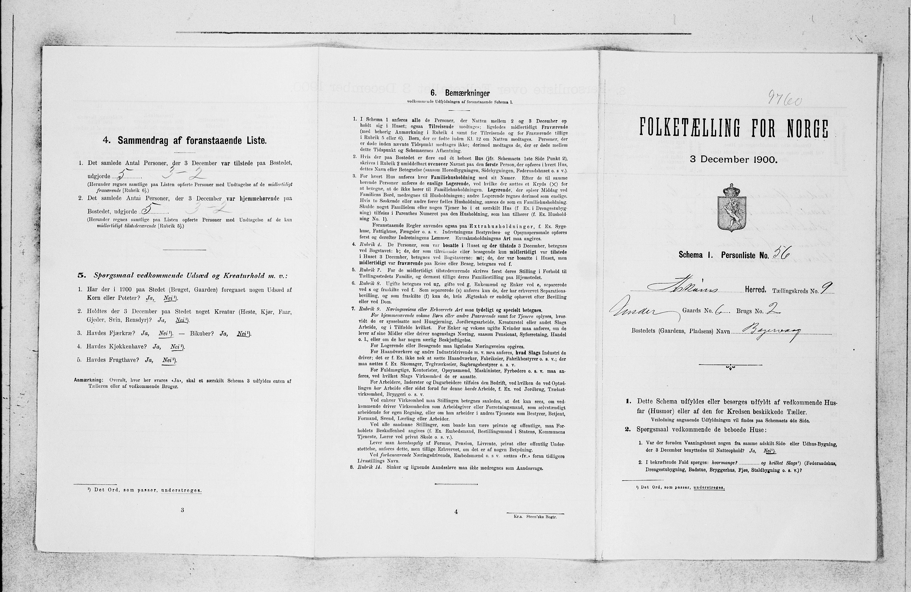 SAB, 1900 census for Askøy, 1900, p. 1264