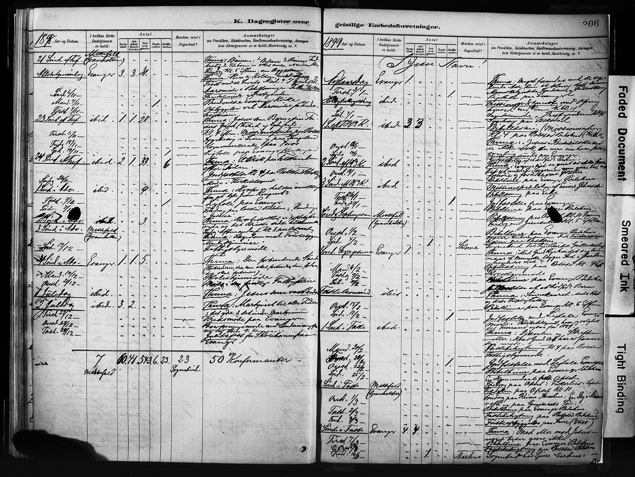 Evanger sokneprestembete, SAB/A-99924: Parish register (official) no. A 1, 1877-1899, p. 306