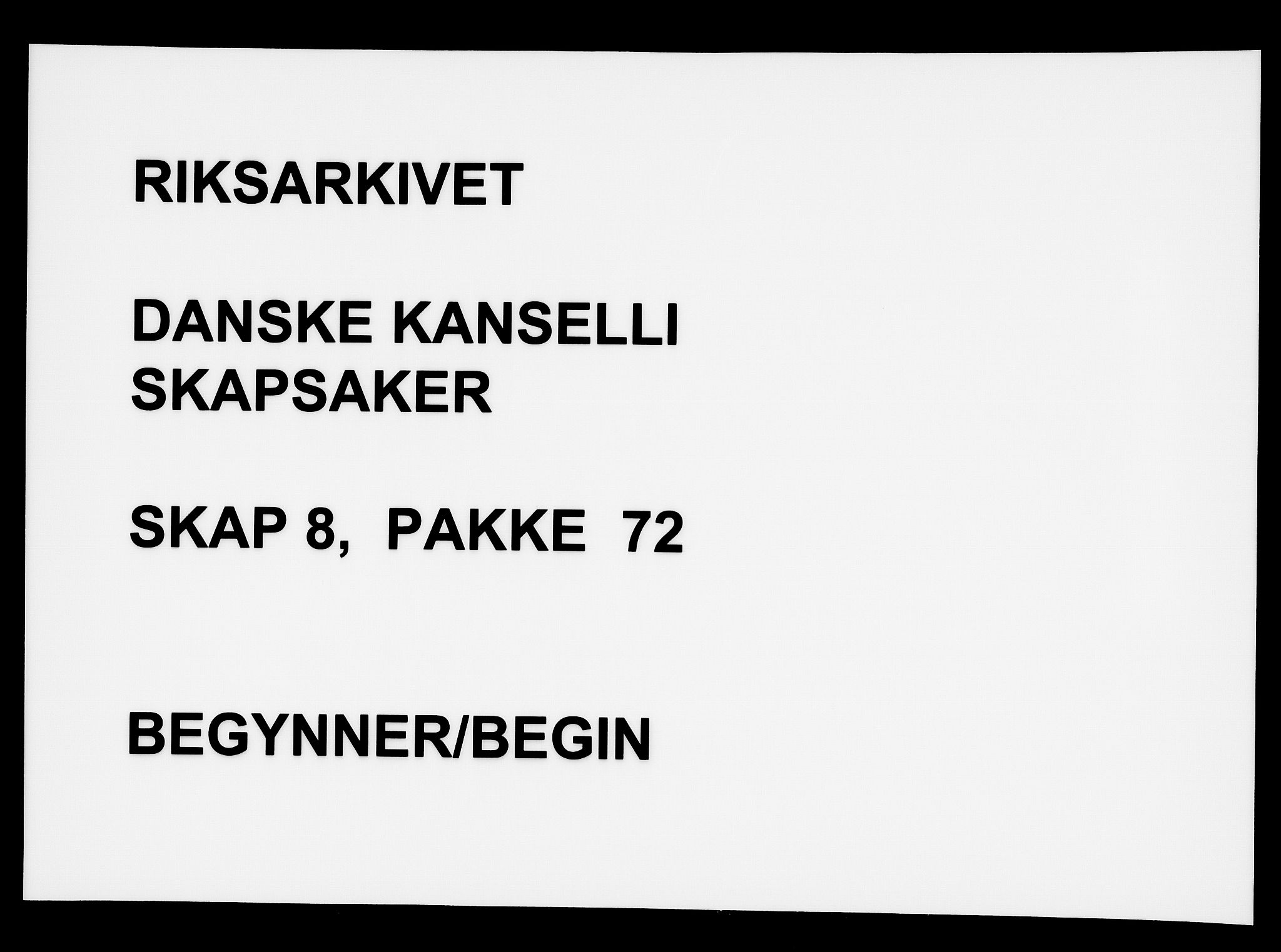 Danske Kanselli, Skapsaker, AV/RA-EA-4061/F/L0002: Skap 8, pakke 51-72, 1616-1649, p. 376