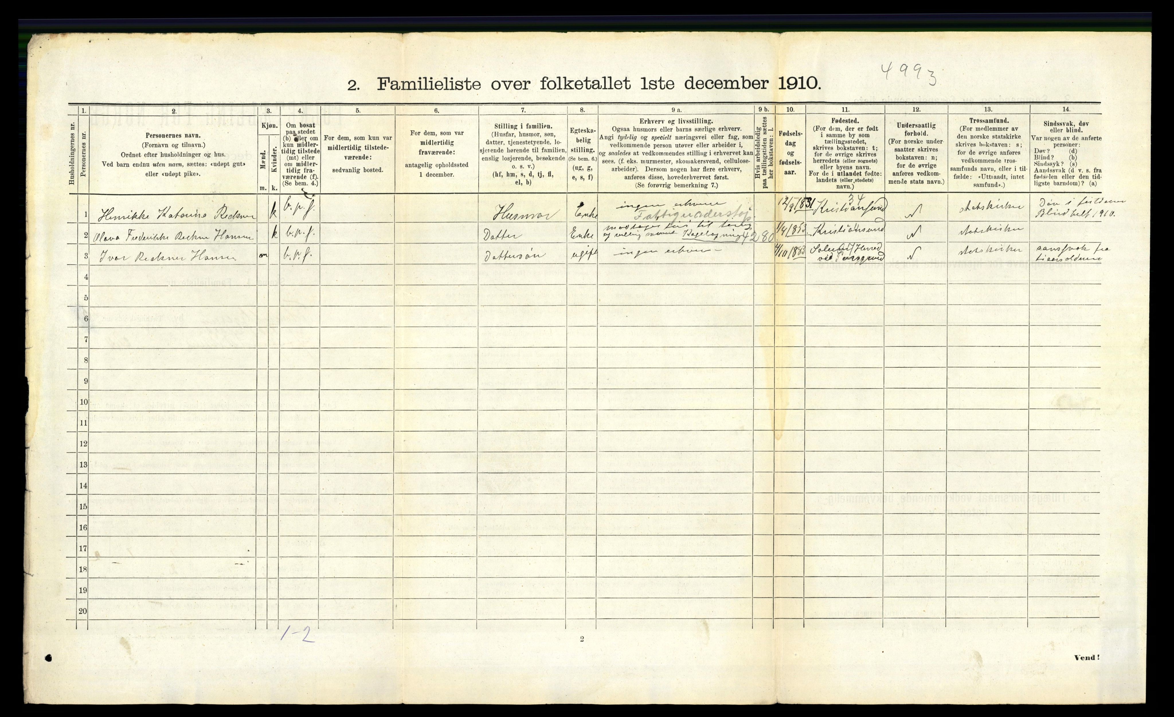 RA, 1910 census for Trondheim, 1910, p. 7118