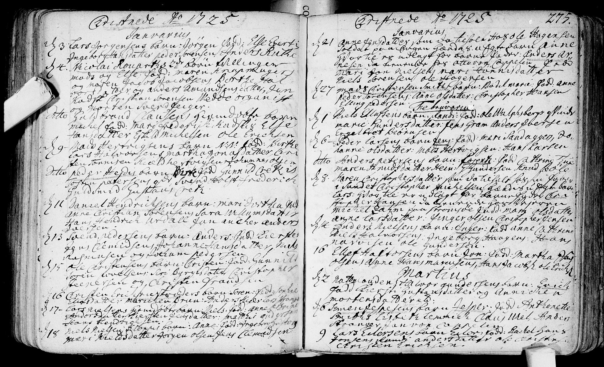 Bragernes kirkebøker, SAKO/A-6/F/Fa/L0003: Parish register (official) no. I 3, 1706-1734, p. 275