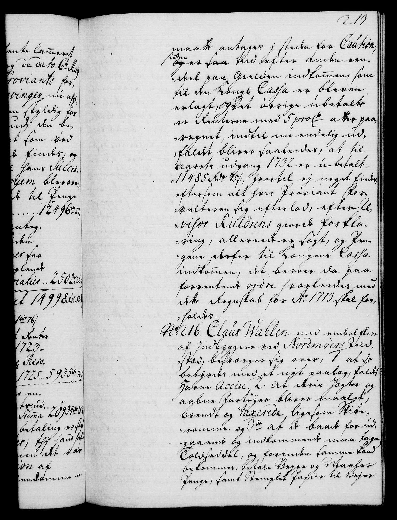 Rentekammeret, Kammerkanselliet, RA/EA-3111/G/Gh/Gha/L0015: Norsk ekstraktmemorialprotokoll (merket RK 53.60), 1733, p. 213