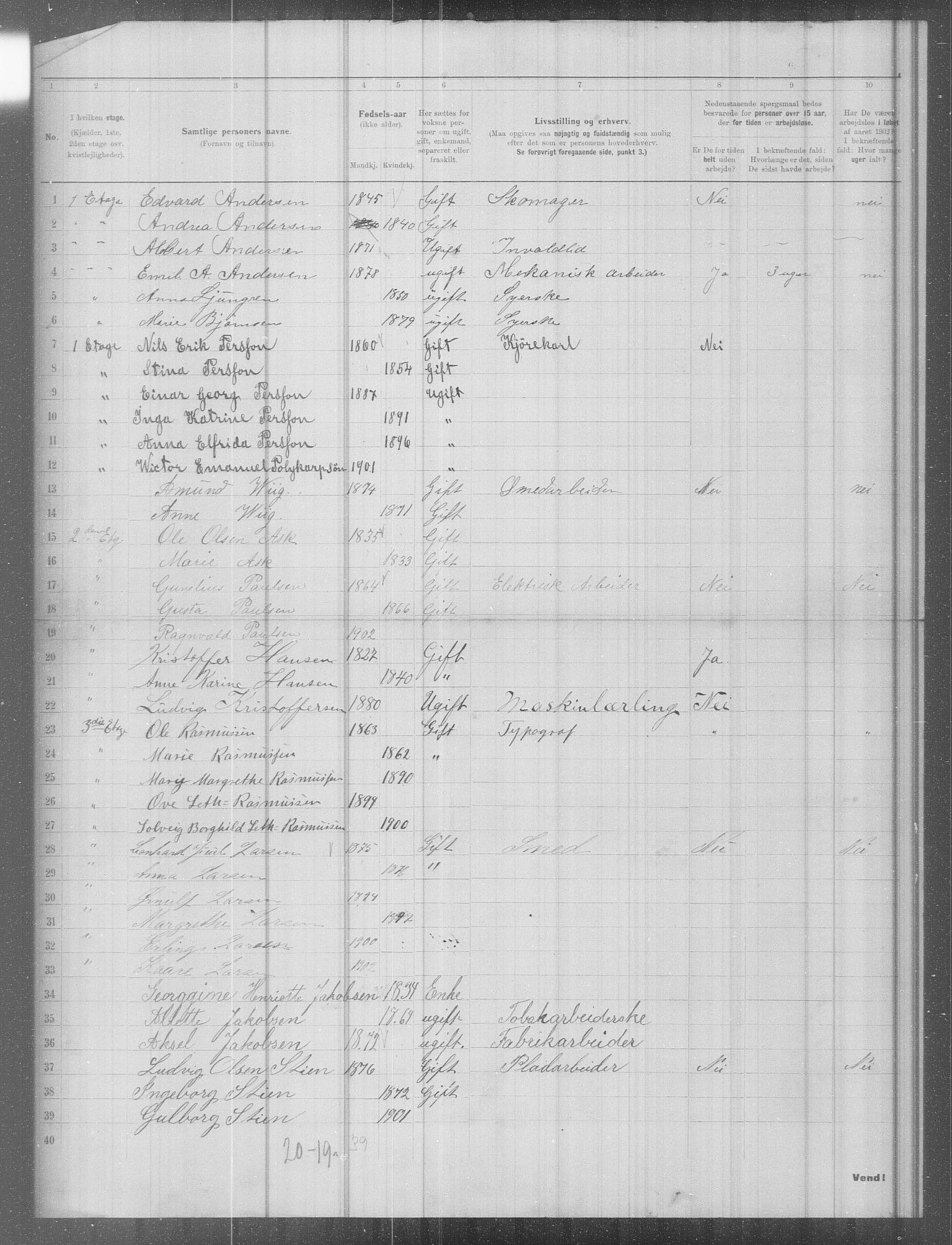 OBA, Municipal Census 1902 for Kristiania, 1902, p. 8643