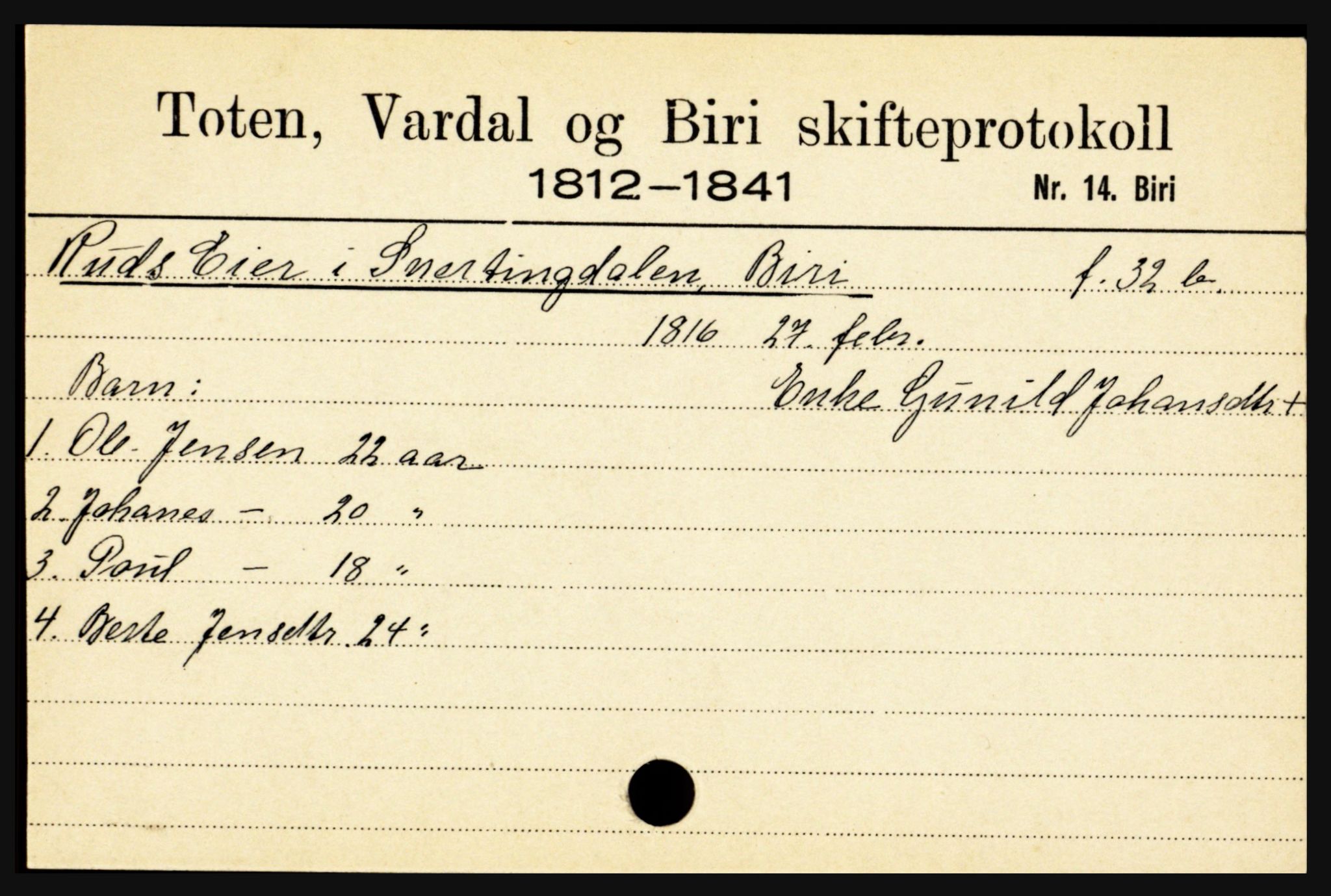 Toten tingrett, SAH/TING-006/J, 1657-1903, p. 16413