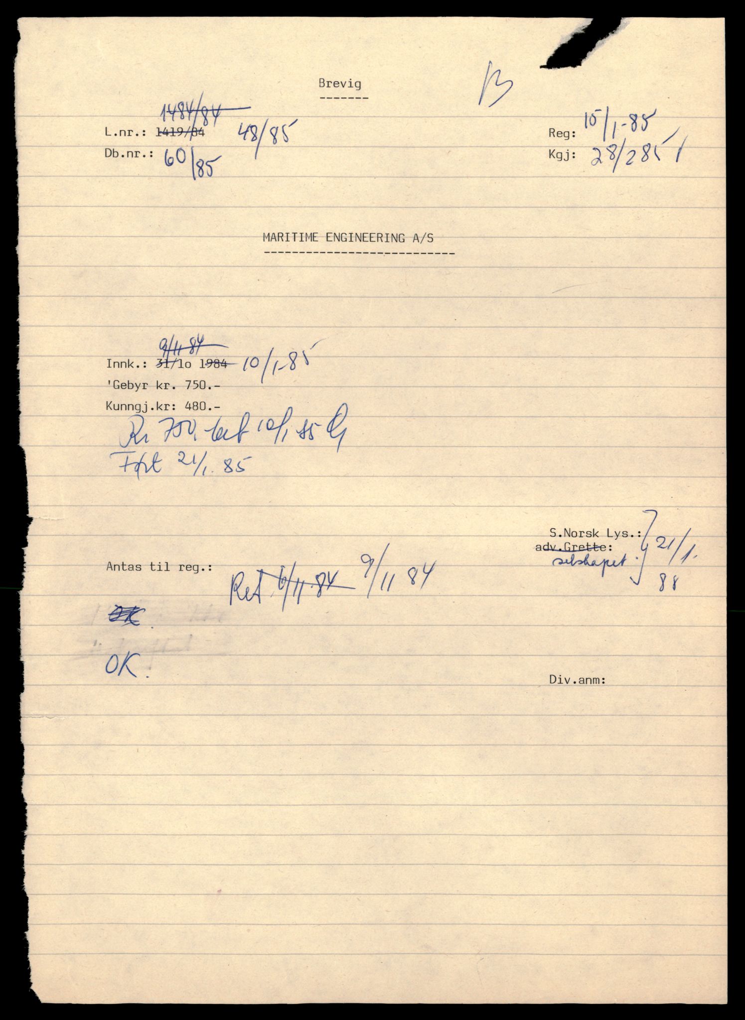 Asker og Bærum tingrett, AV/SAT-A-10379/K/Kb/Kbb/L0110: Aksjeselskap og andelslag i Bærum, Marit - Medf, 1936-1991, p. 1