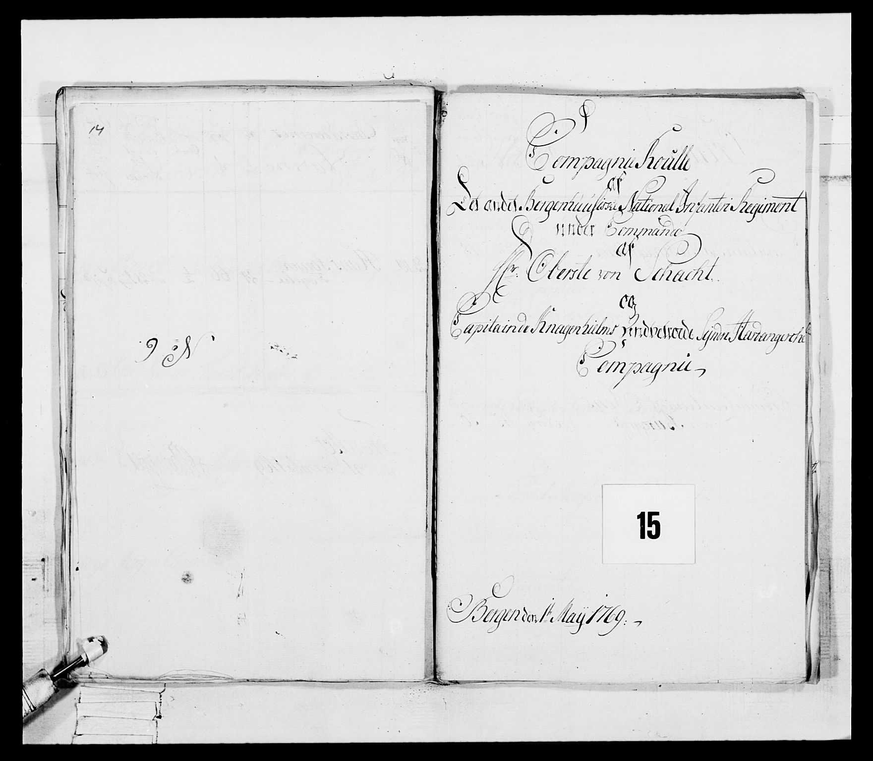 Generalitets- og kommissariatskollegiet, Det kongelige norske kommissariatskollegium, RA/EA-5420/E/Eh/L0092: 2. Bergenhusiske nasjonale infanteriregiment, 1769-1771, p. 184