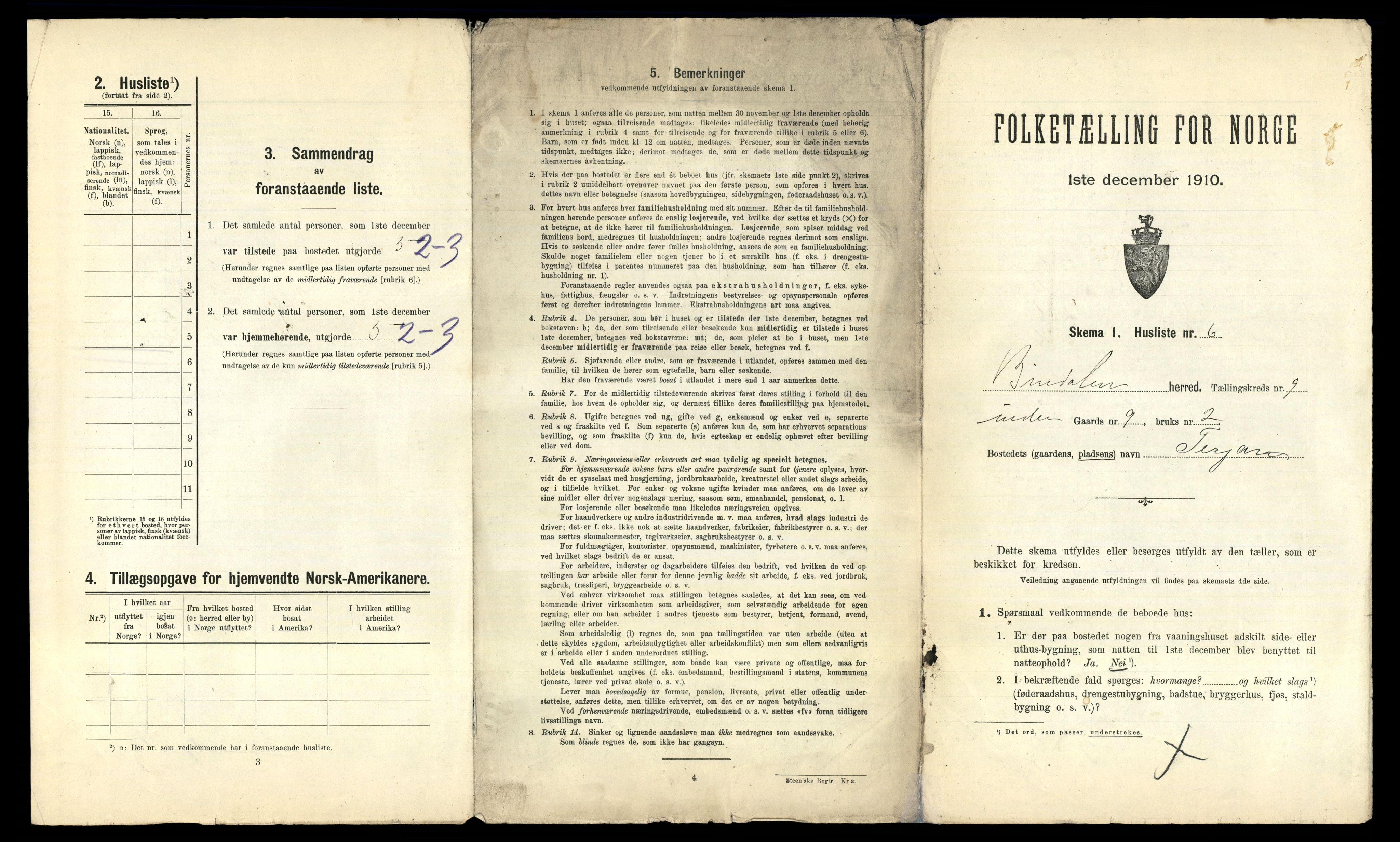 RA, 1910 census for Bindal, 1910, p. 766