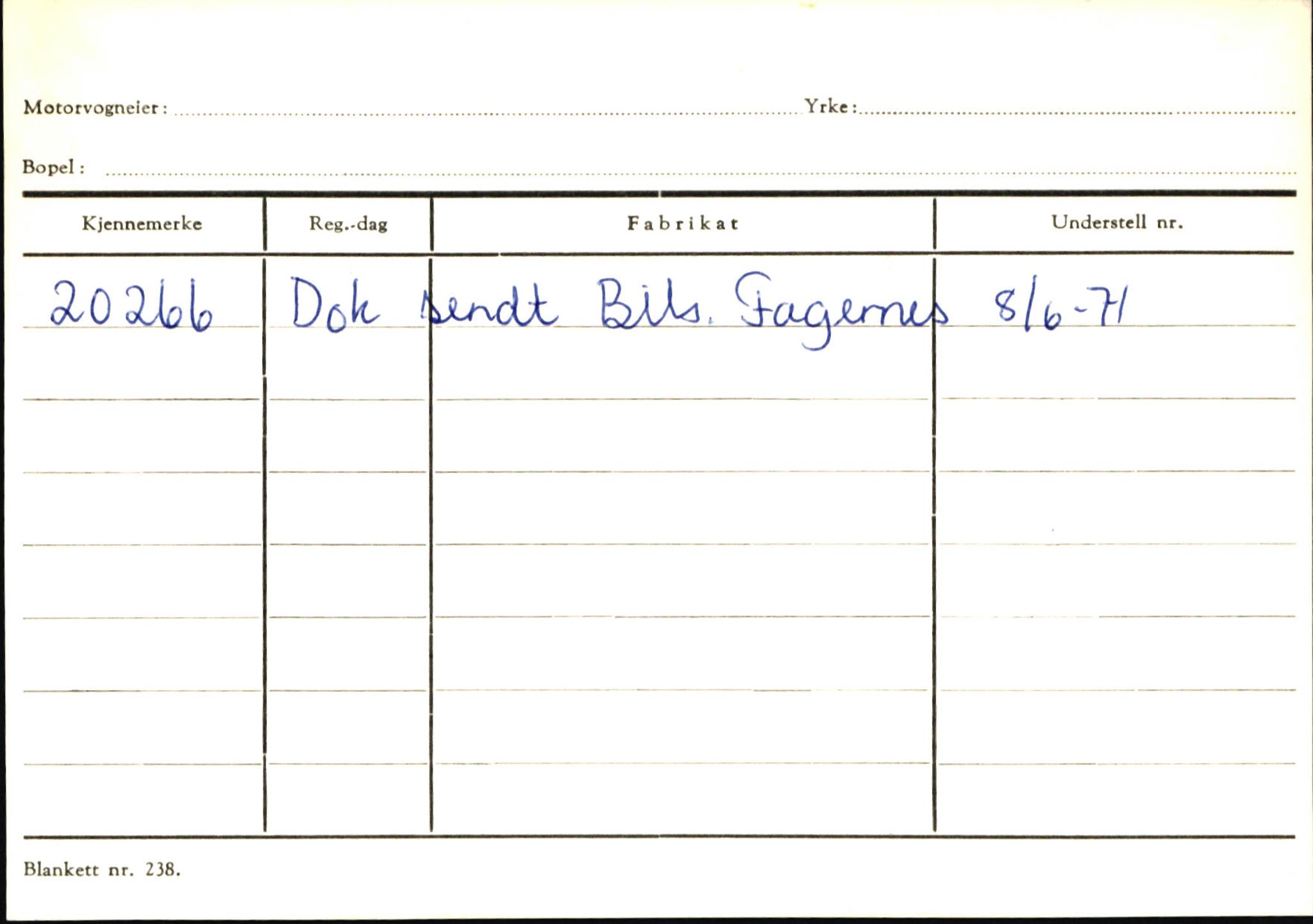 Statens vegvesen, Sogn og Fjordane vegkontor, SAB/A-5301/4/F/L0146: Registerkort Årdal R-Å samt diverse kort, 1945-1975, p. 1393