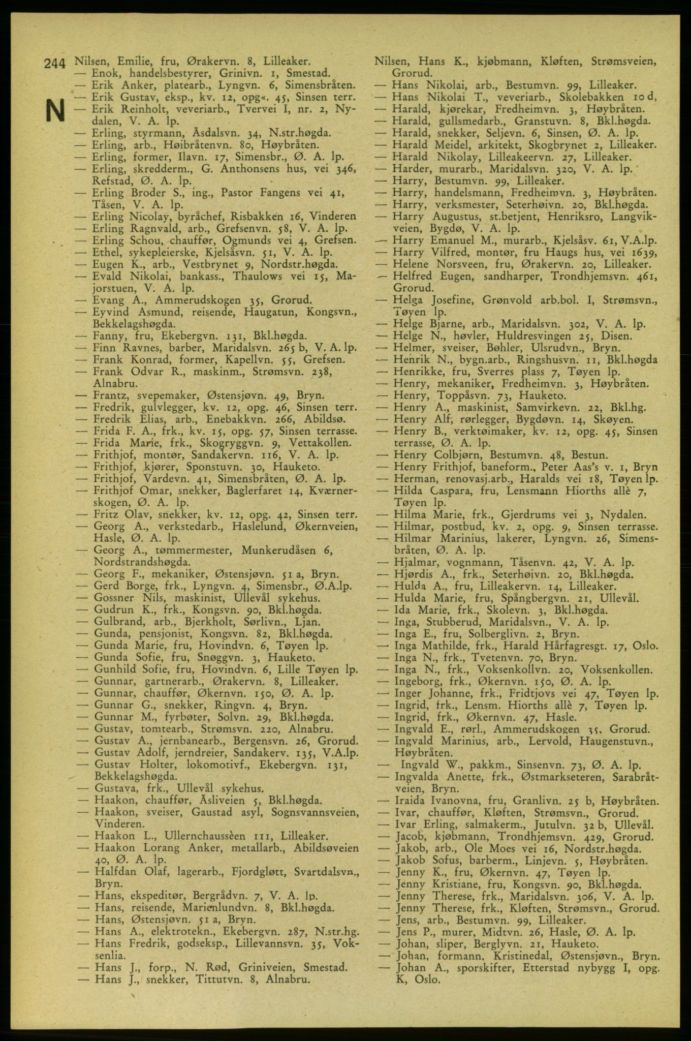 Aker adressebok/adressekalender, PUBL/001/A/006: Aker adressebok, 1937-1938, p. 244