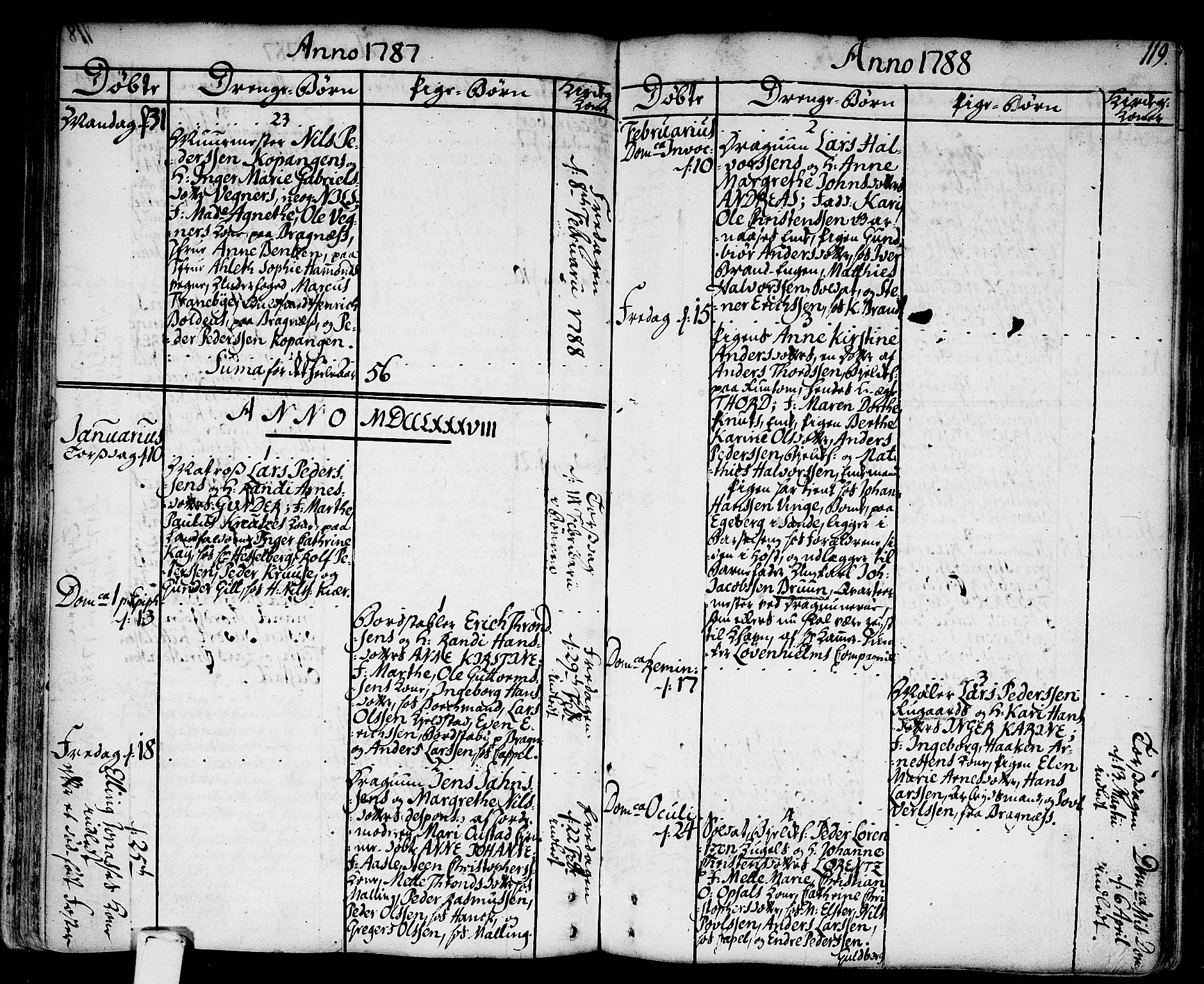 Strømsø kirkebøker, SAKO/A-246/F/Fa/L0009: Parish register (official) no. I 9, 1752-1791, p. 119