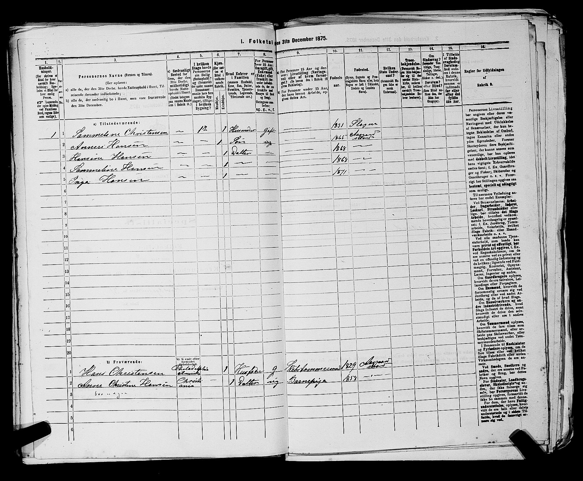 SAKO, 1875 census for 0704B Borre/Åsgårdstrand, 1875, p. 87