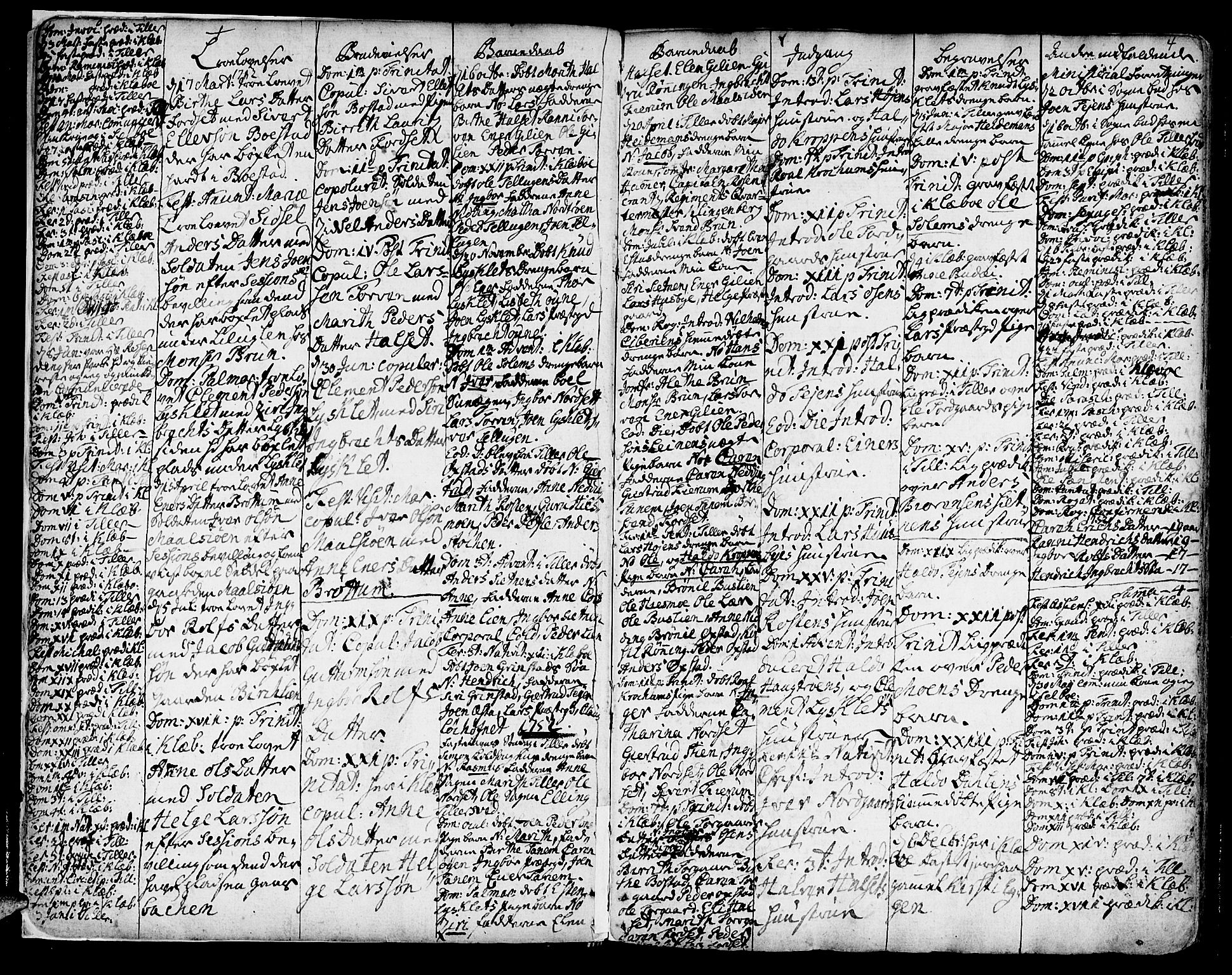 Ministerialprotokoller, klokkerbøker og fødselsregistre - Sør-Trøndelag, SAT/A-1456/618/L0437: Parish register (official) no. 618A02, 1749-1782, p. 4