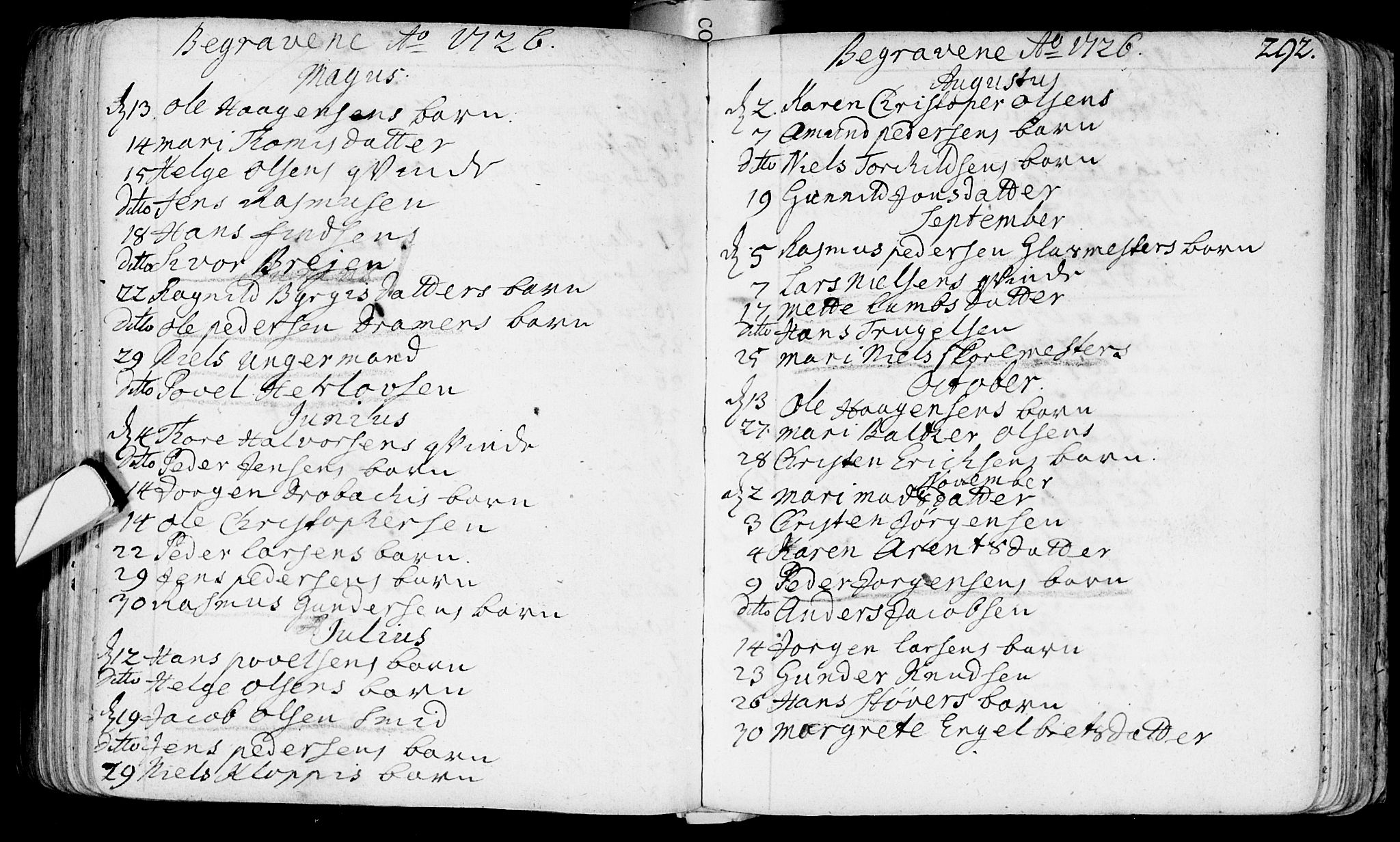 Bragernes kirkebøker, SAKO/A-6/F/Fa/L0003: Parish register (official) no. I 3, 1706-1734, p. 292