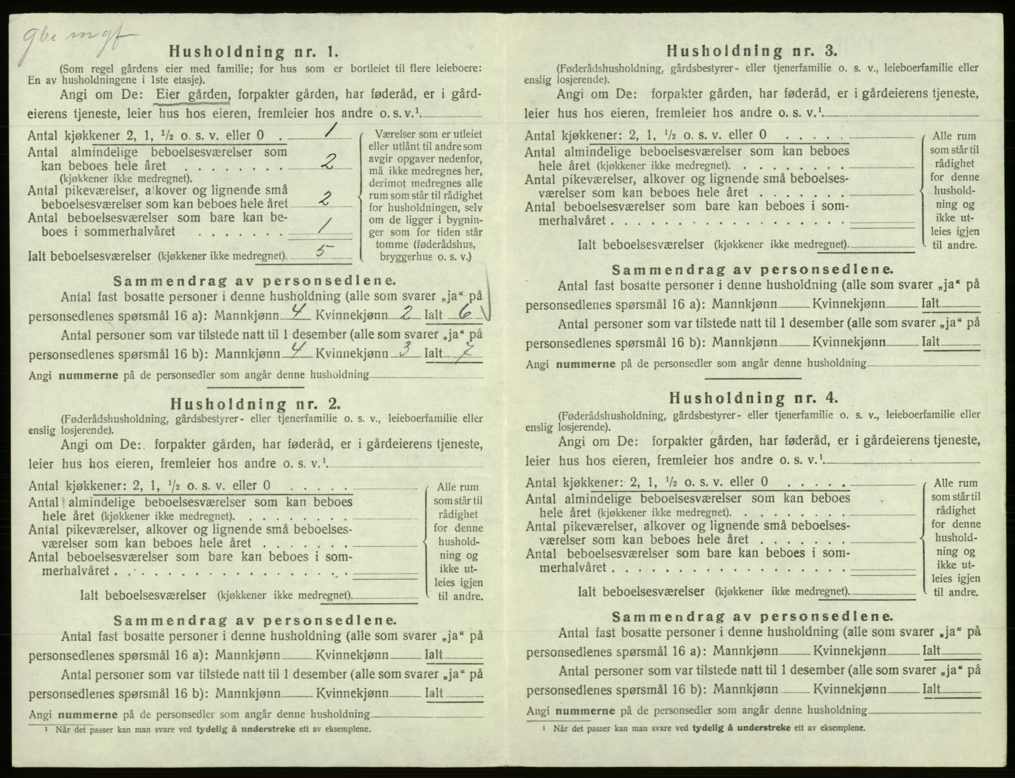 SAB, 1920 census for Samnanger, 1920, p. 786