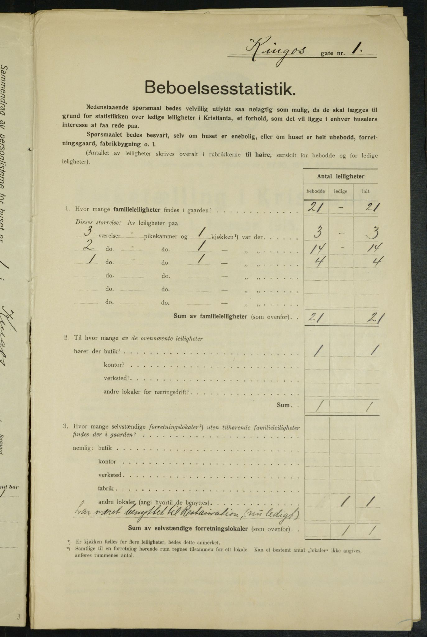 OBA, Municipal Census 1915 for Kristiania, 1915, p. 49077