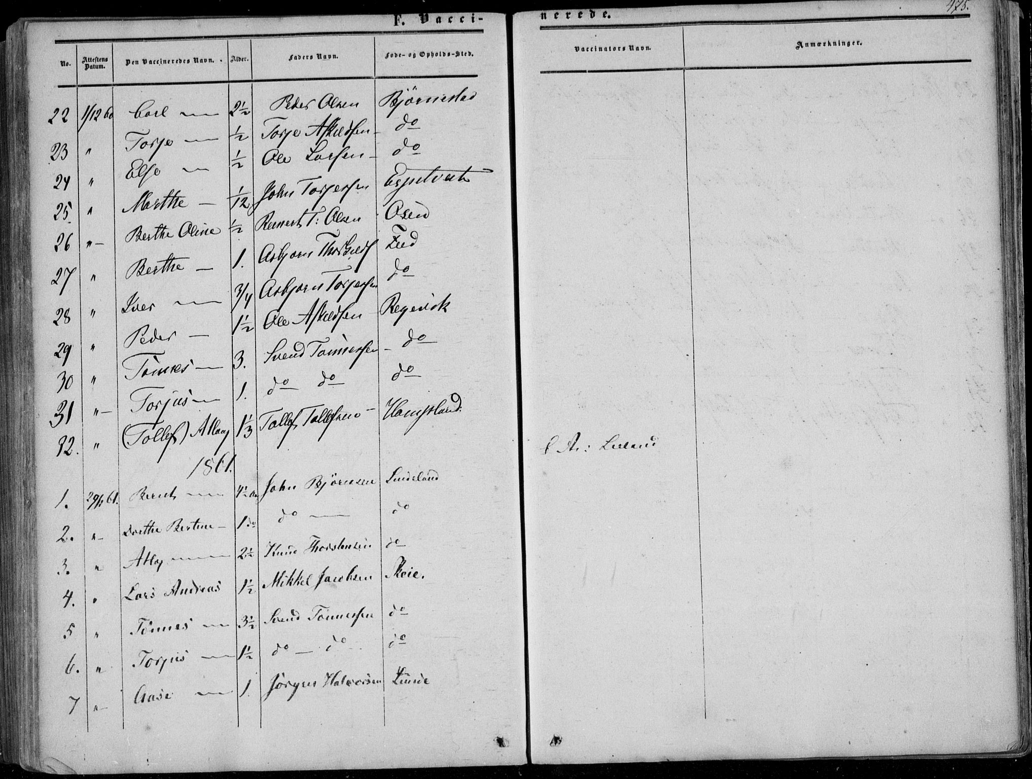Sirdal sokneprestkontor, SAK/1111-0036/F/Fa/Fab/L0002: Parish register (official) no. A 2, 1855-1874, p. 475