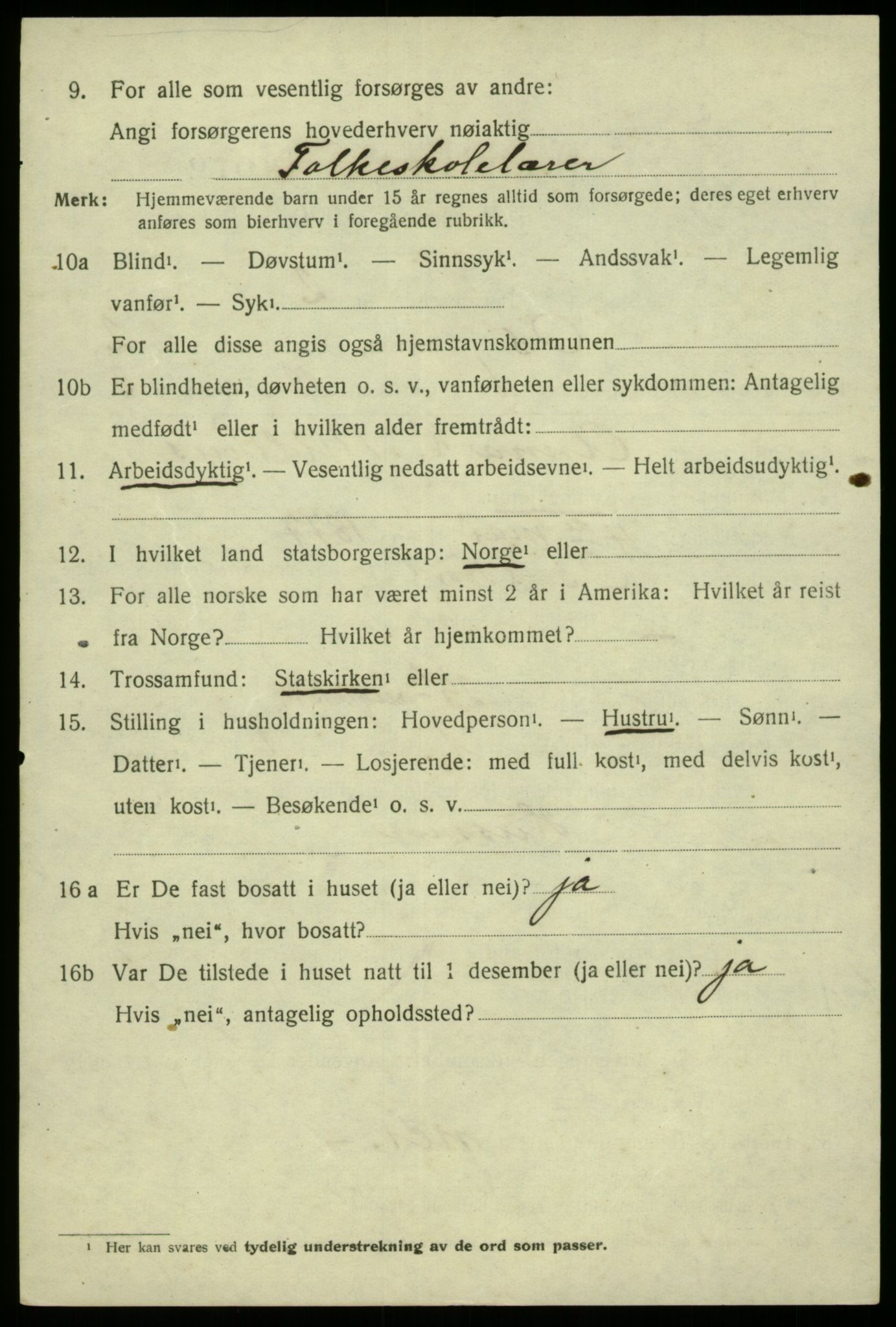 SAB, 1920 census for Os, 1920, p. 1767