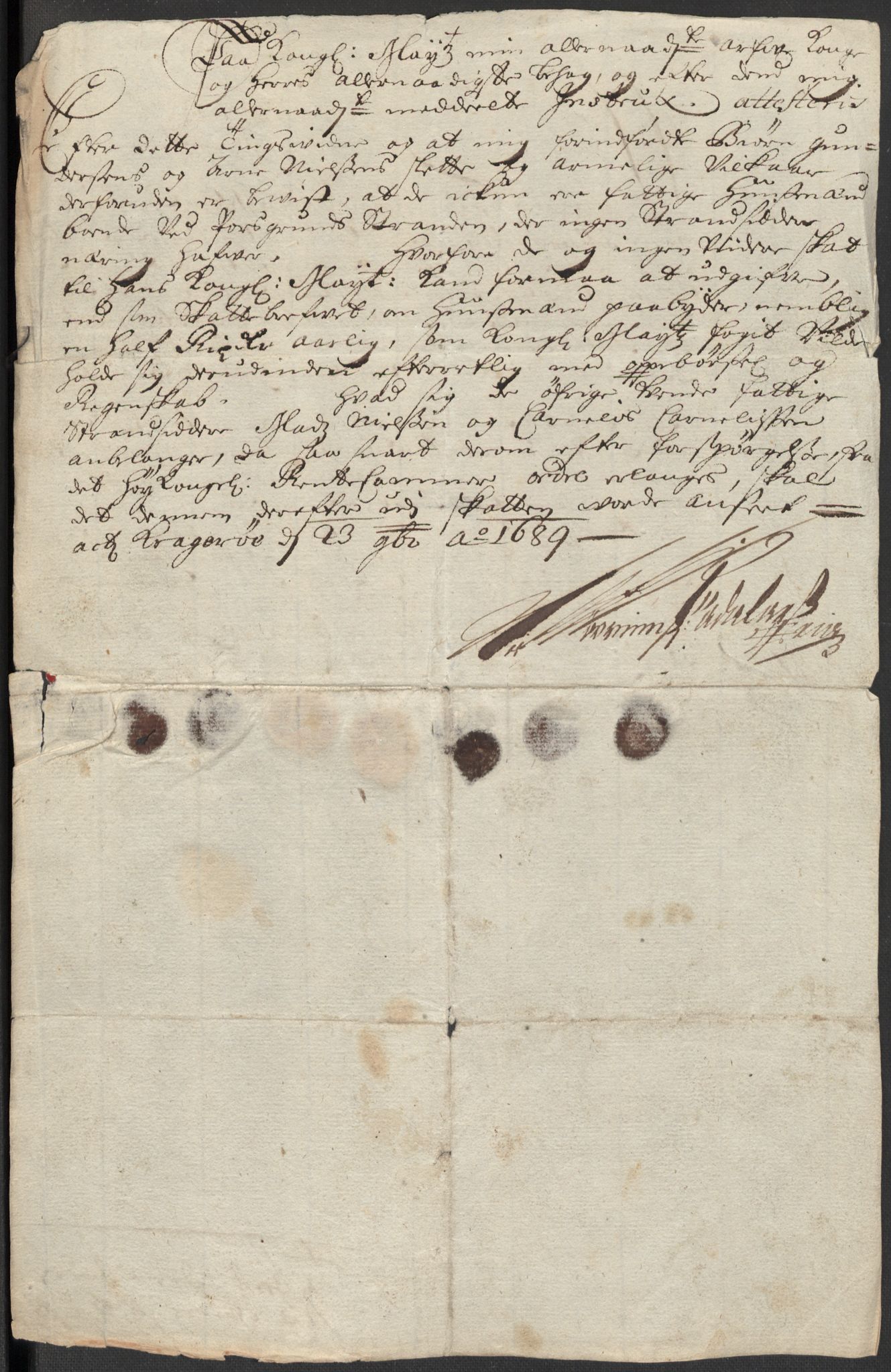 Rentekammeret inntil 1814, Reviderte regnskaper, Fogderegnskap, RA/EA-4092/R35/L2088: Fogderegnskap Øvre og Nedre Telemark, 1687-1689, p. 30