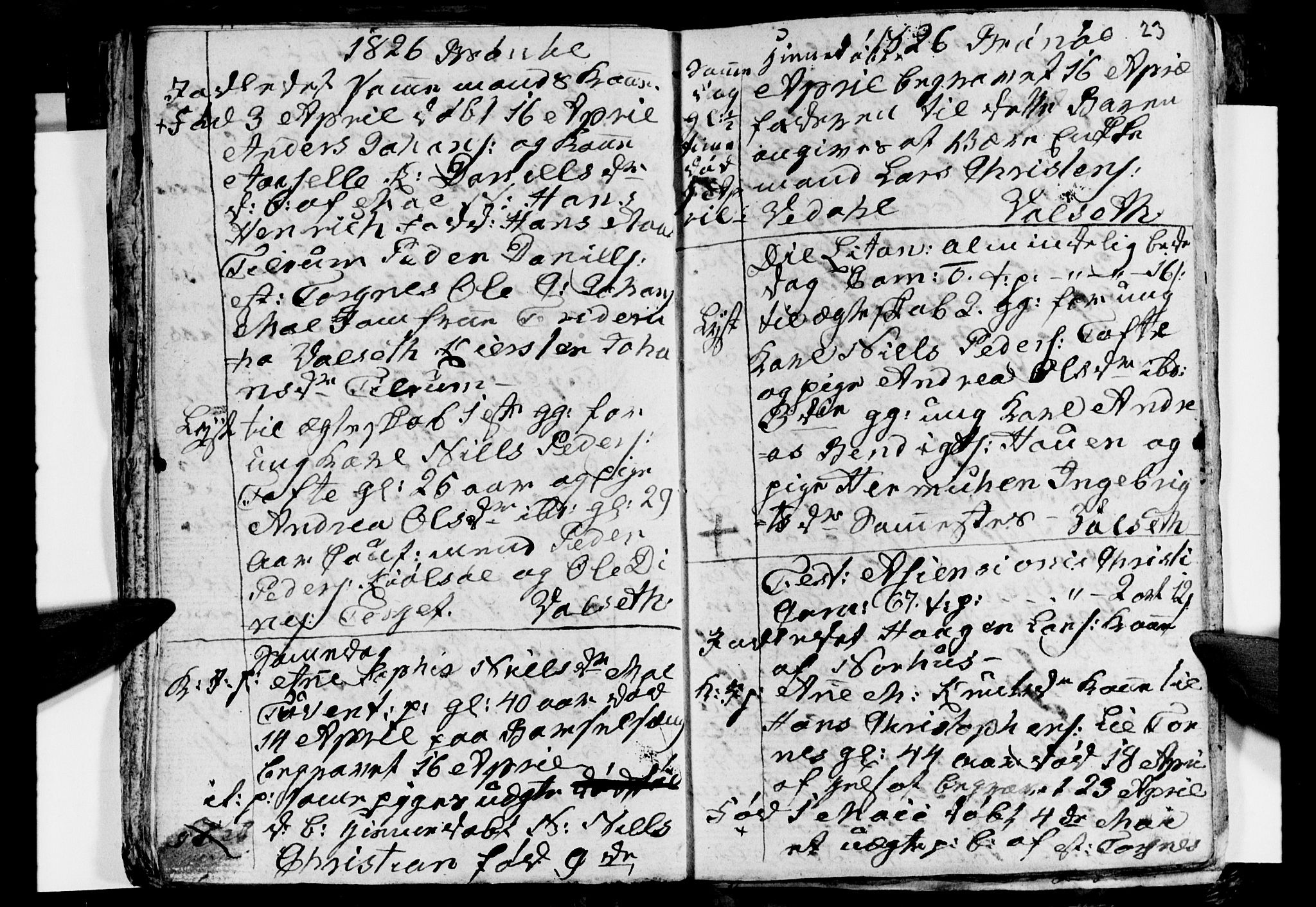 Ministerialprotokoller, klokkerbøker og fødselsregistre - Nordland, AV/SAT-A-1459/813/L0210: Parish register (copy) no. 813C02, 1825-1836, p. 23