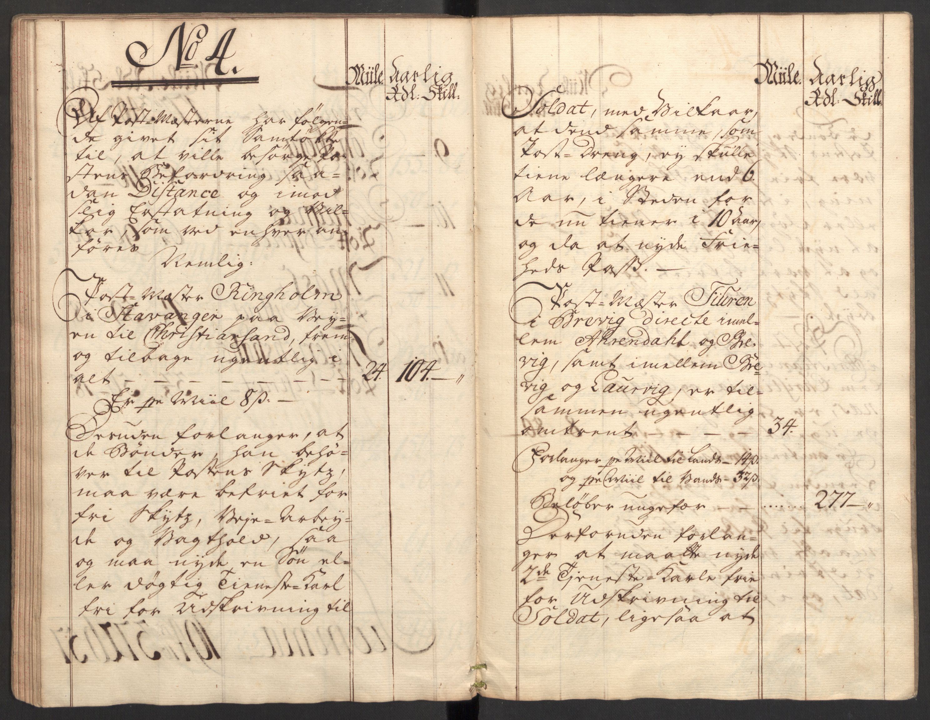 Generalpostdireksjonen 1719-1814, RA/EA-3108/E/L0025: Fortegnelse og forklaringer om postturene i Norge, 1752-1754, p. 51