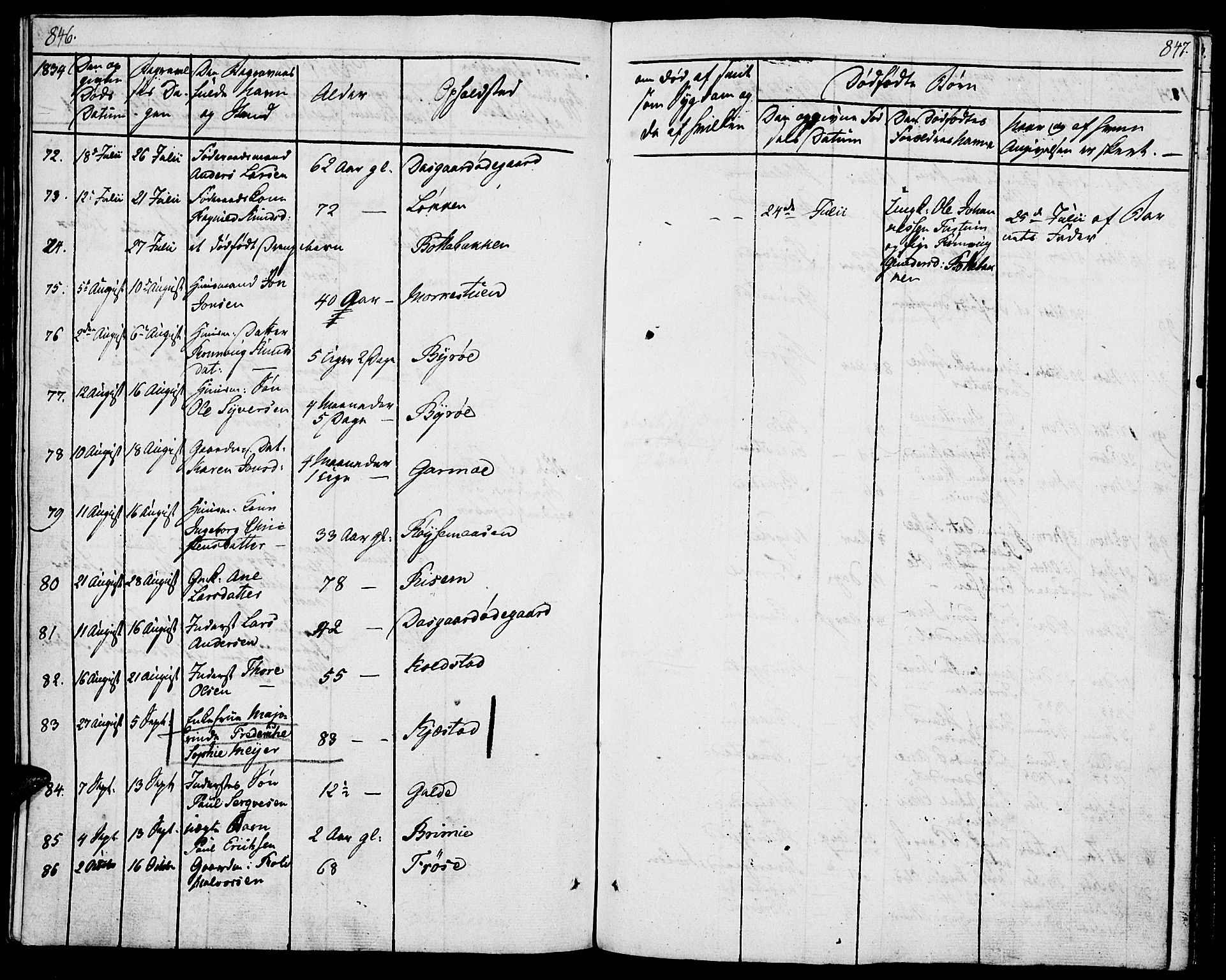 Lom prestekontor, AV/SAH-PREST-070/K/L0005: Parish register (official) no. 5, 1825-1837, p. 846-847