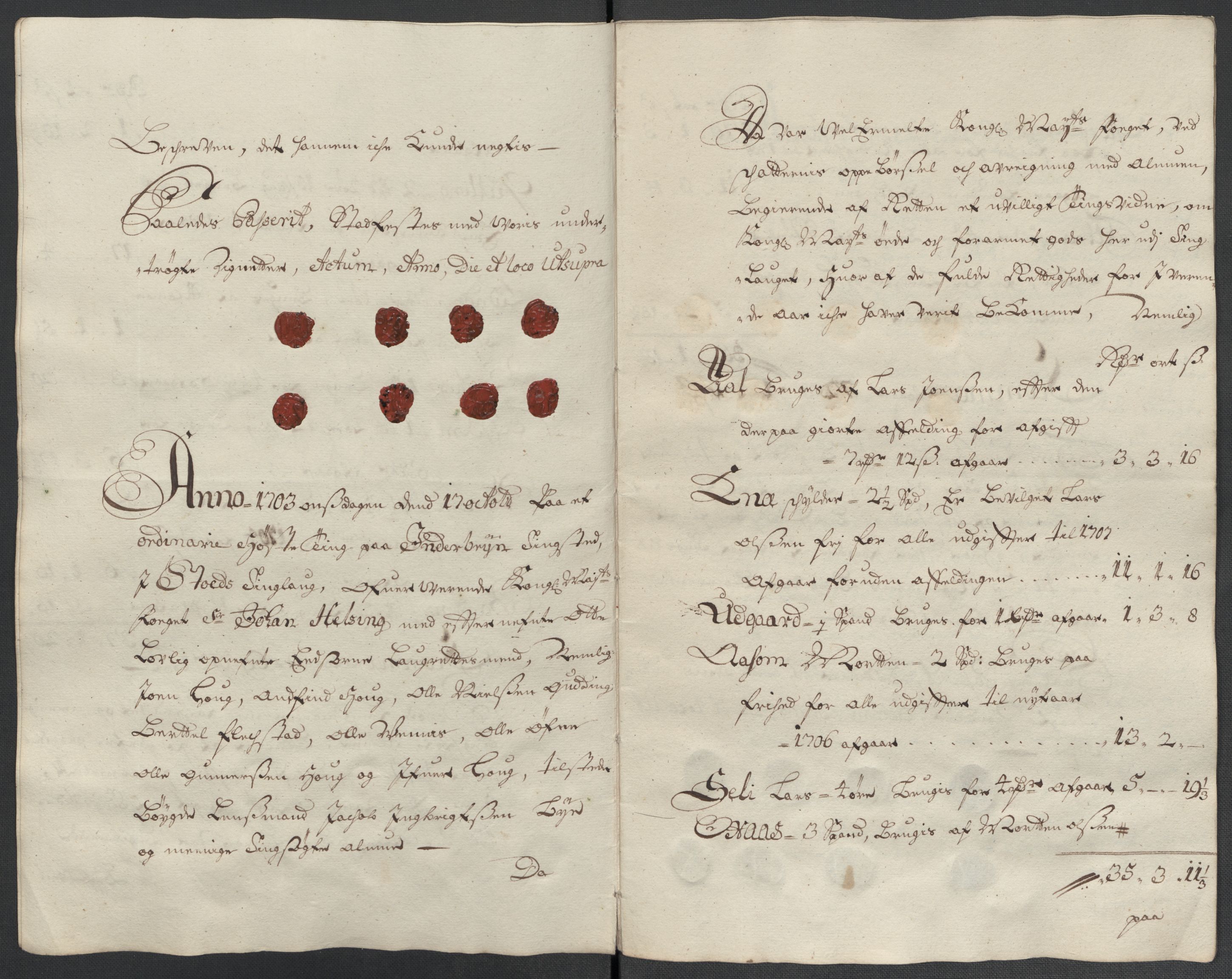Rentekammeret inntil 1814, Reviderte regnskaper, Fogderegnskap, RA/EA-4092/R63/L4313: Fogderegnskap Inderøy, 1703-1704, p. 277