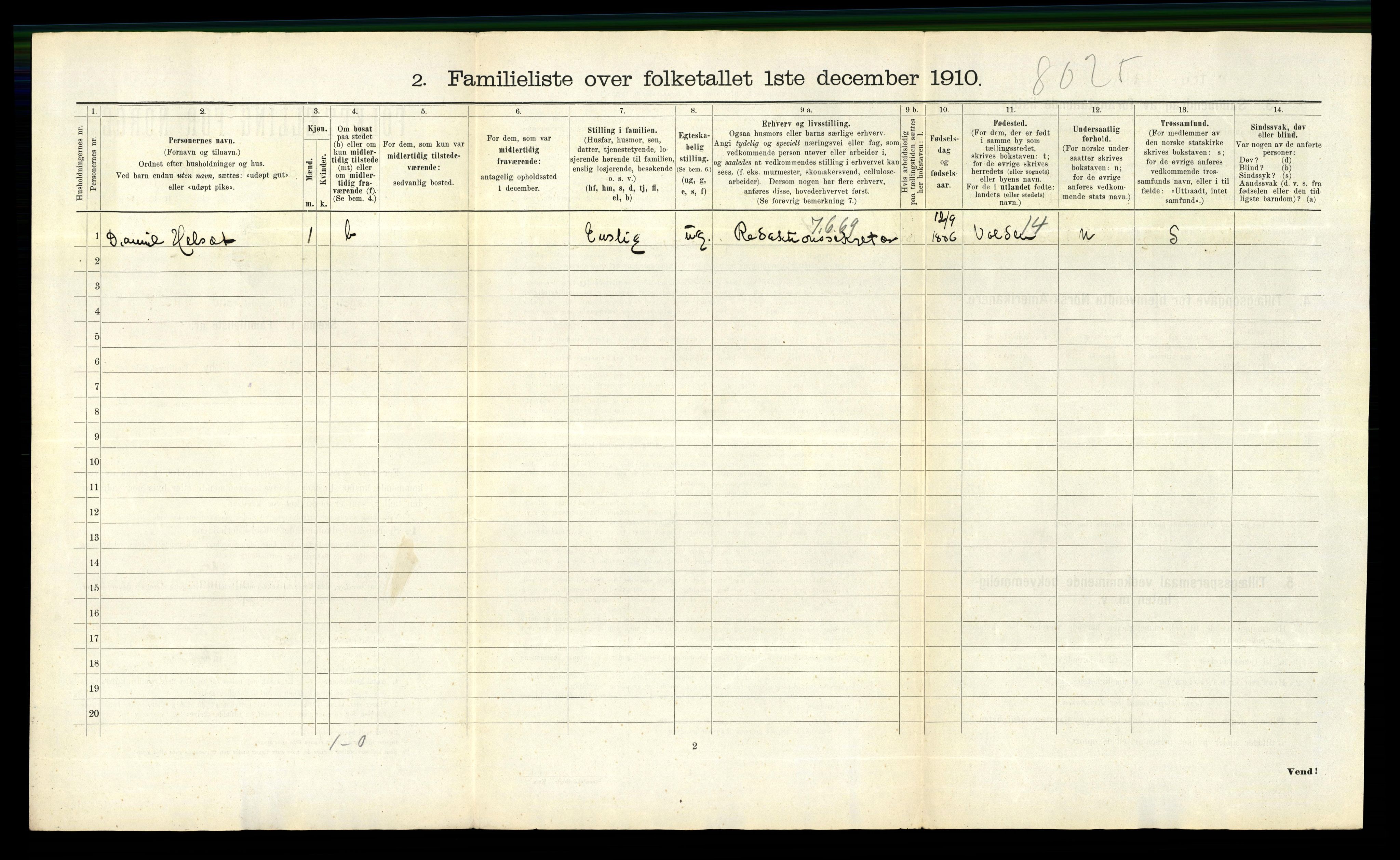 RA, 1910 census for Drammen, 1910, p. 6845