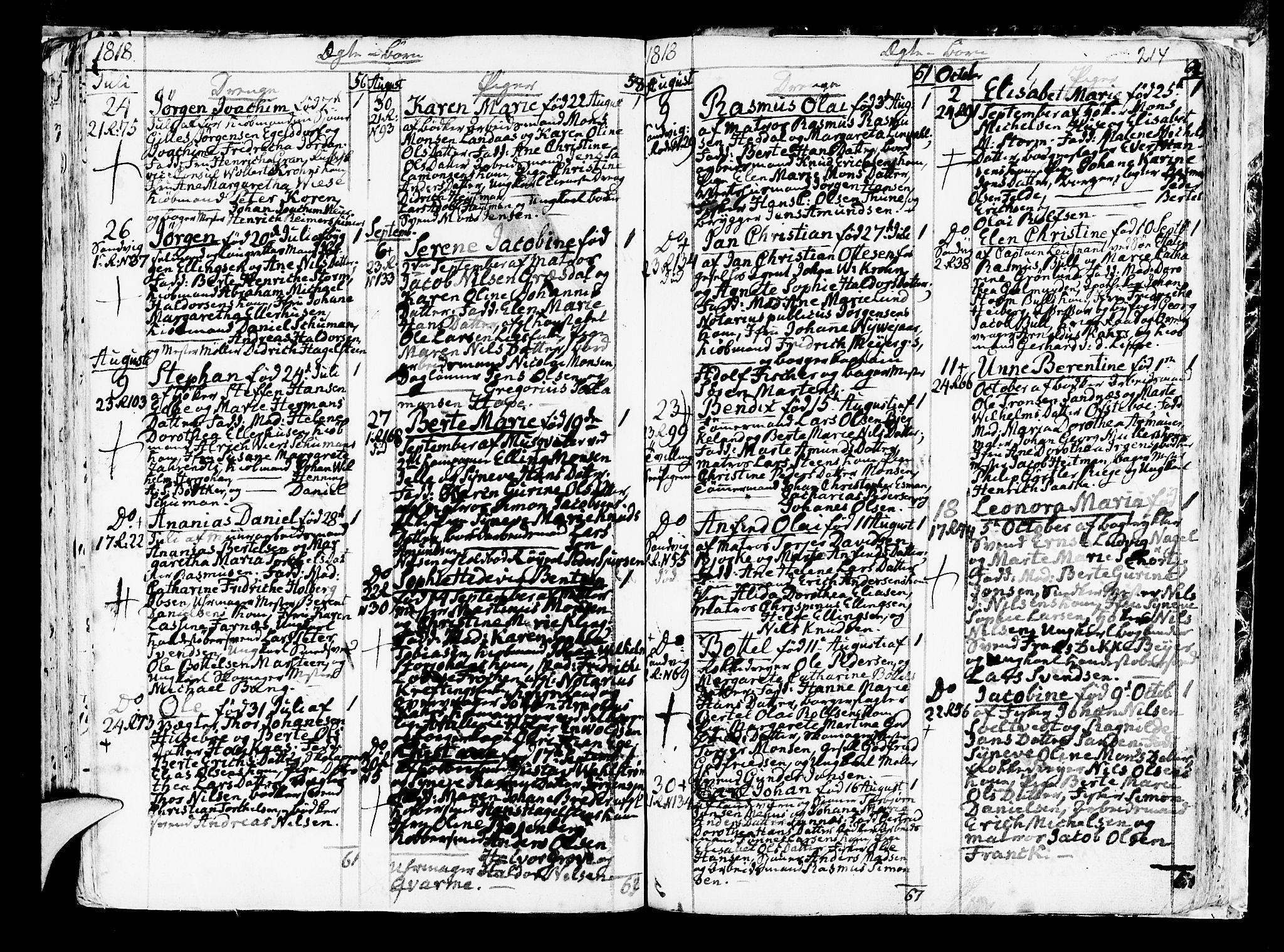 Korskirken sokneprestembete, AV/SAB-A-76101/H/Haa/L0006: Parish register (official) no. A 6, 1790-1820, p. 214