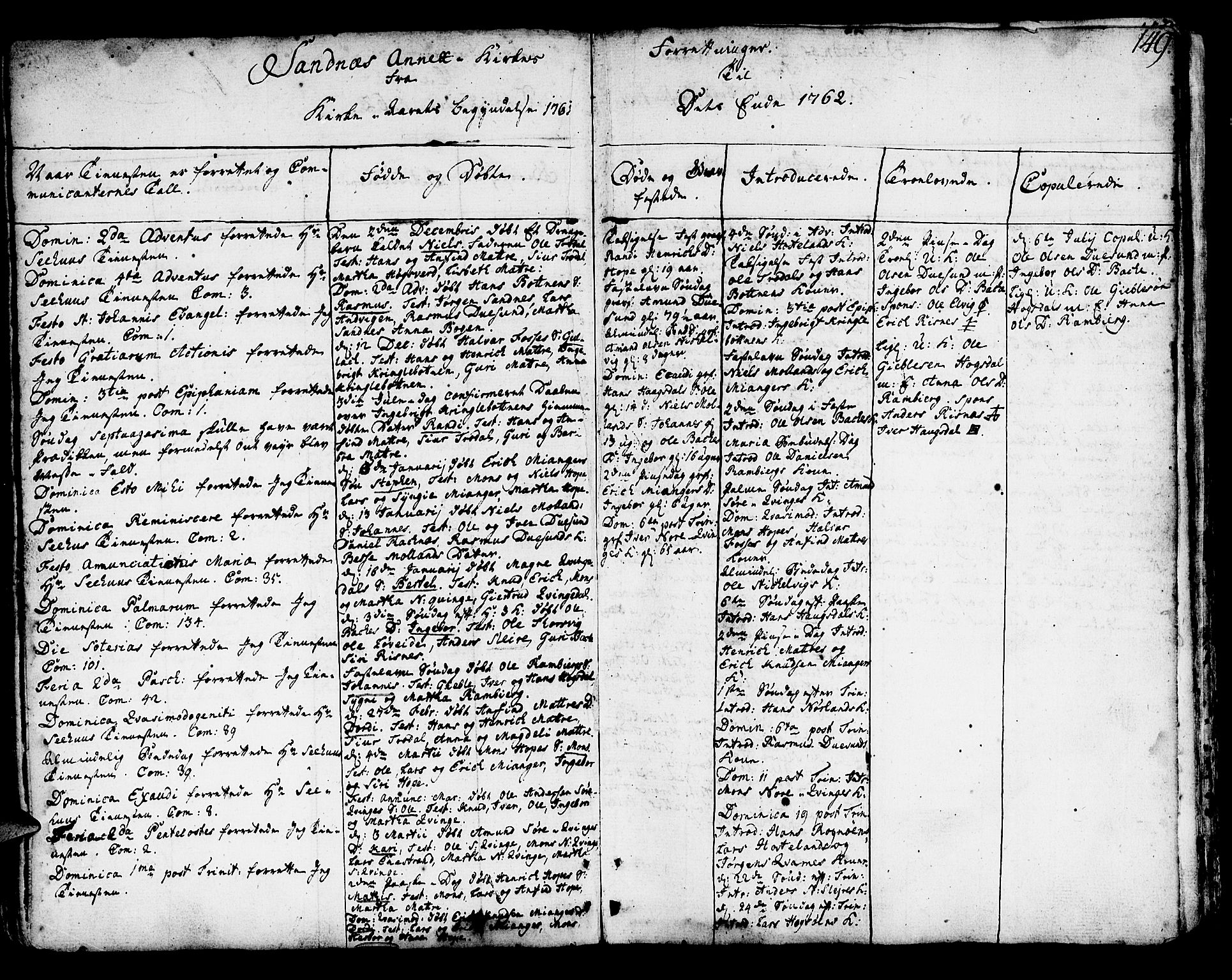 Lindås Sokneprestembete, AV/SAB-A-76701/H/Haa/Haaa/L0003: Parish register (official) no. A 3, 1748-1764, p. 149